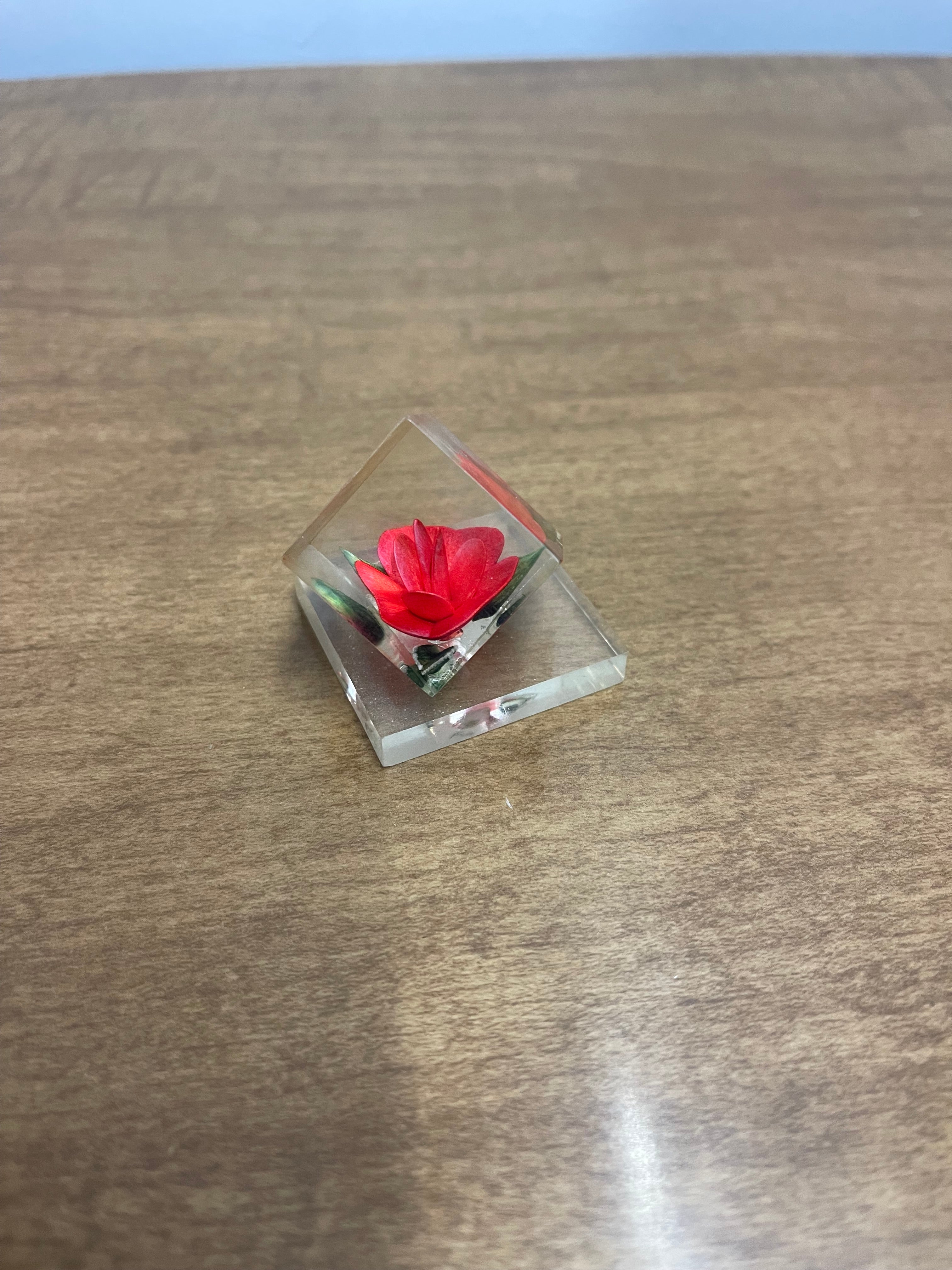 Miniature Lucite Flower Block
