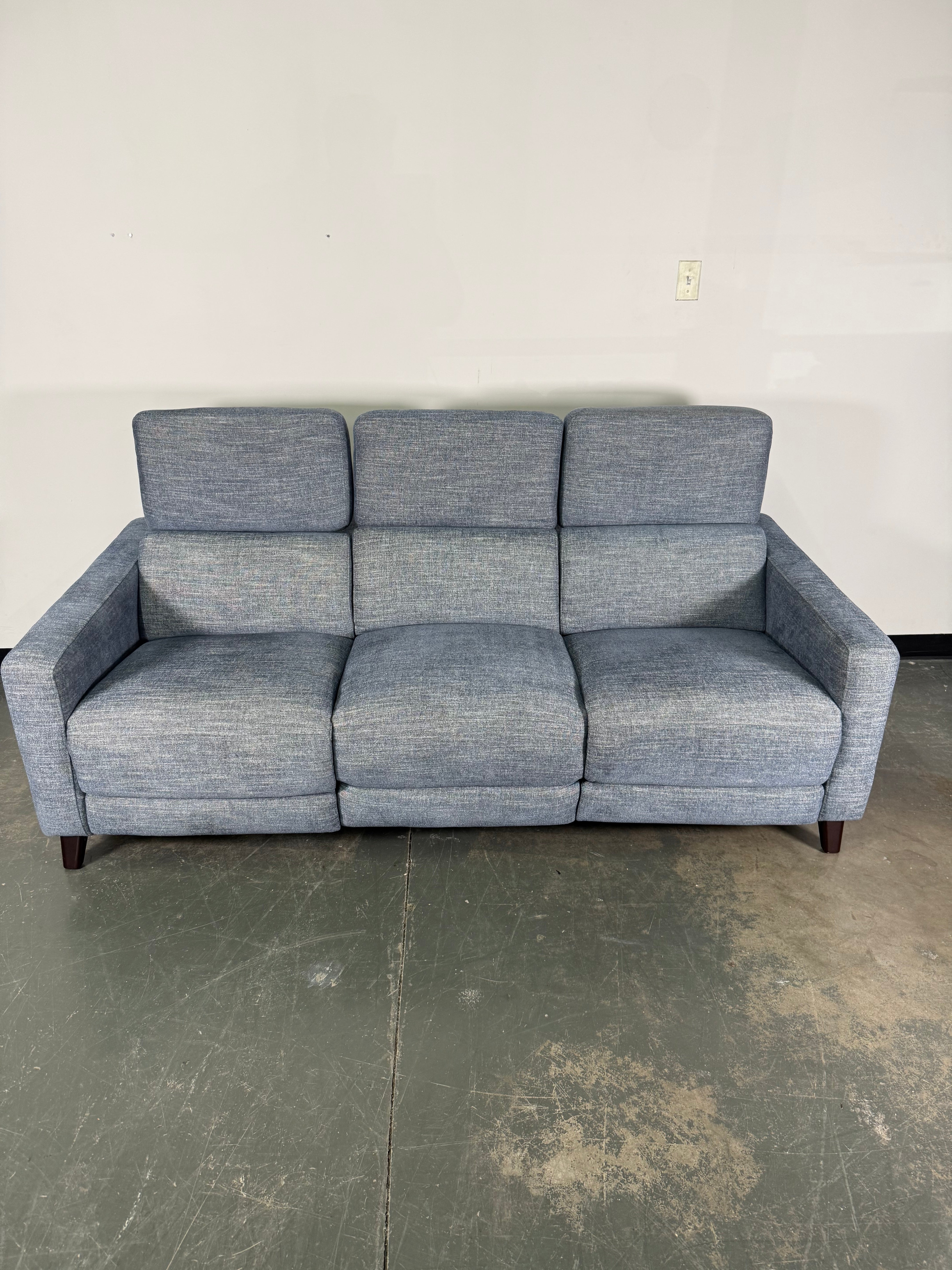 Modern Blue Upholstered Sofa