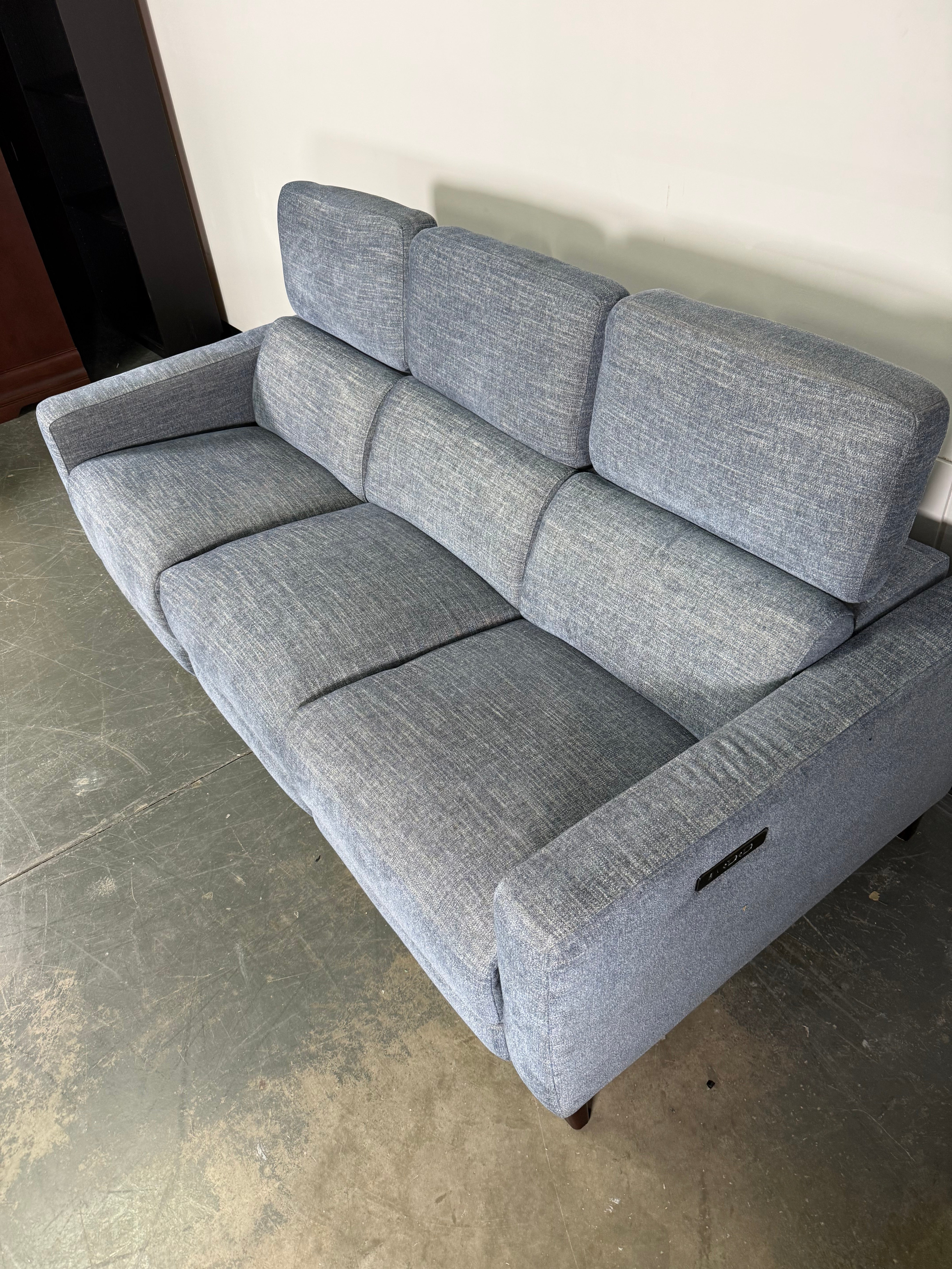Modern Blue Upholstered Sofa