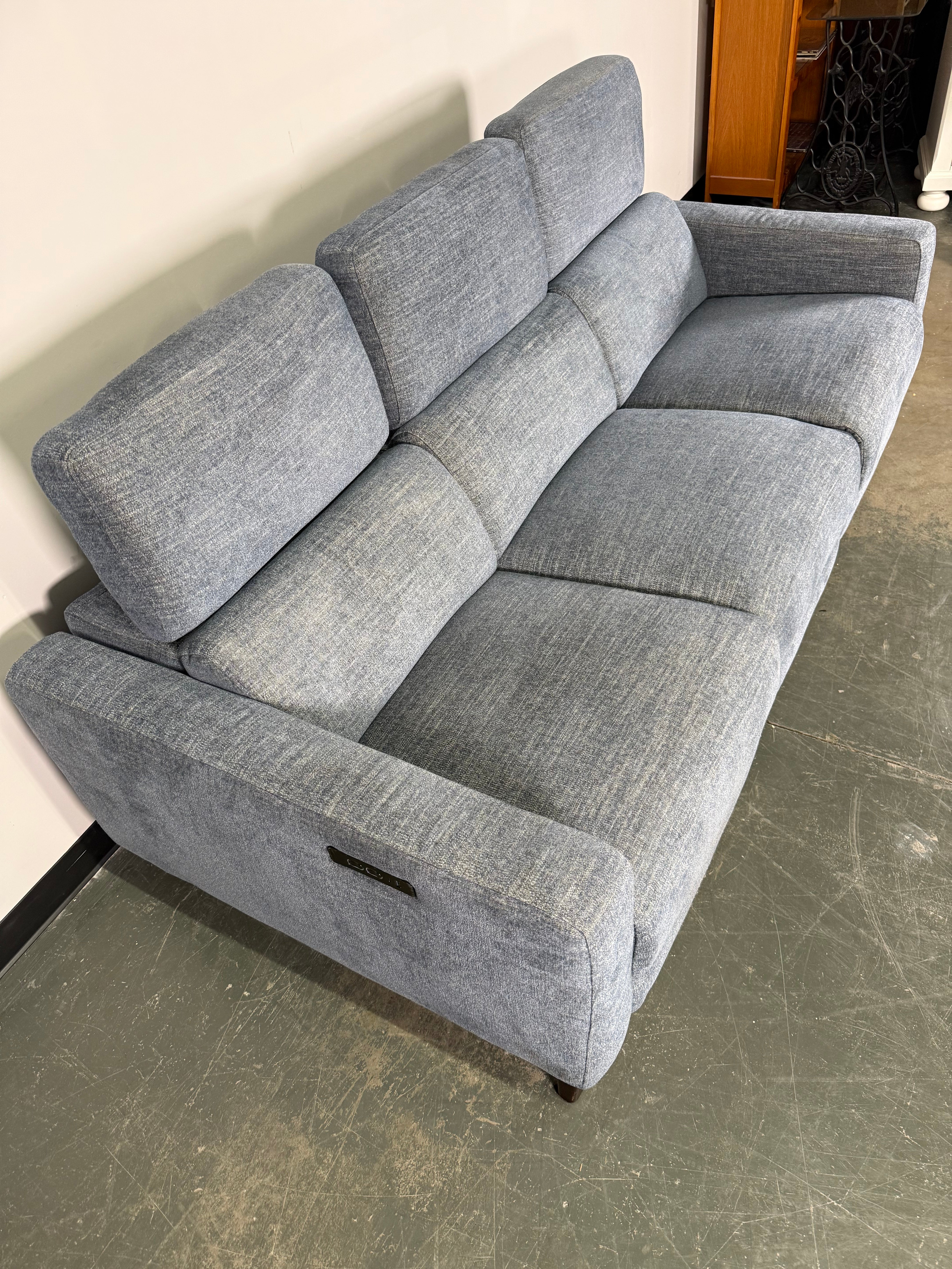 Modern Blue Upholstered Sofa