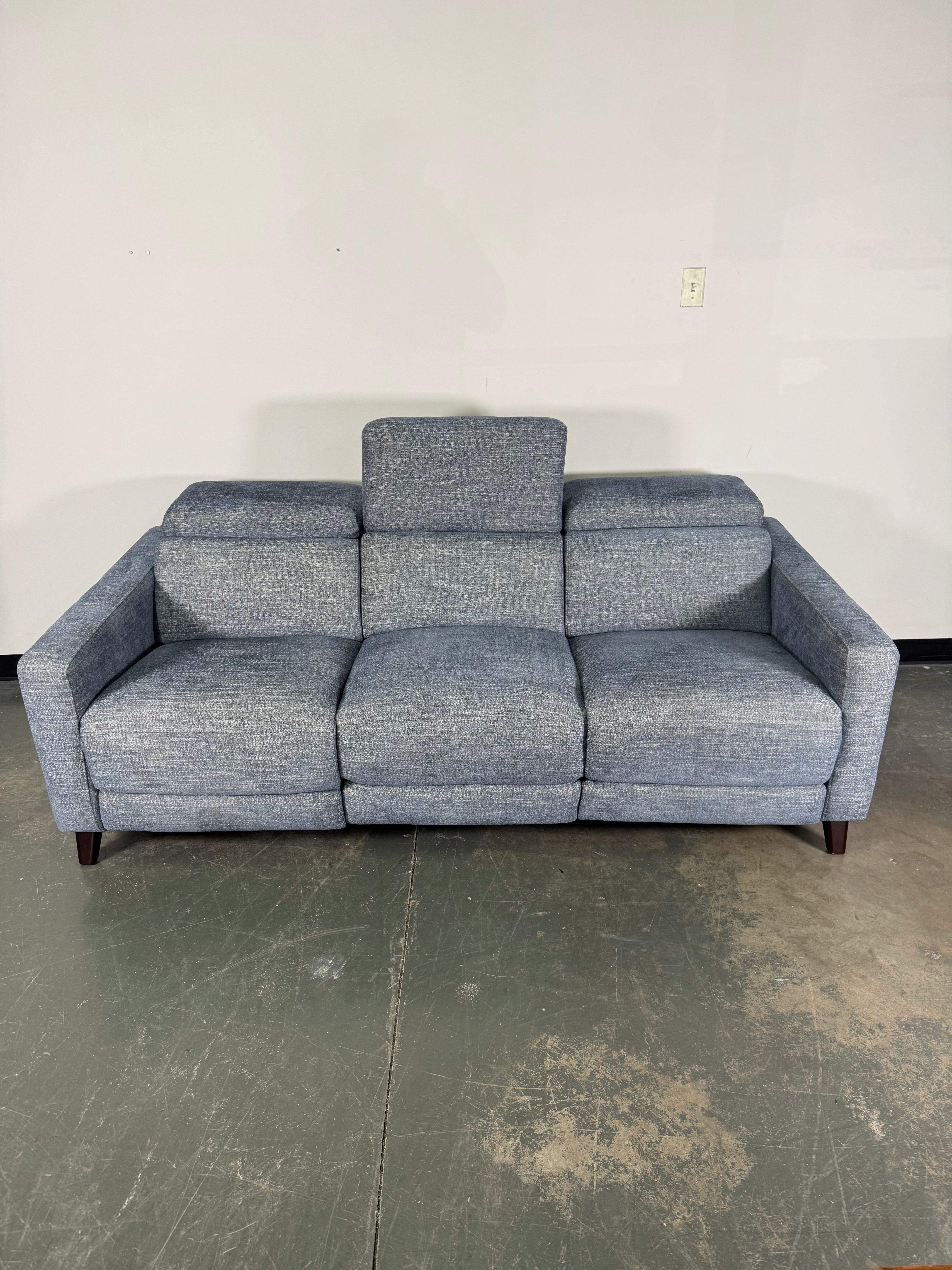Modern Blue Upholstered Sofa