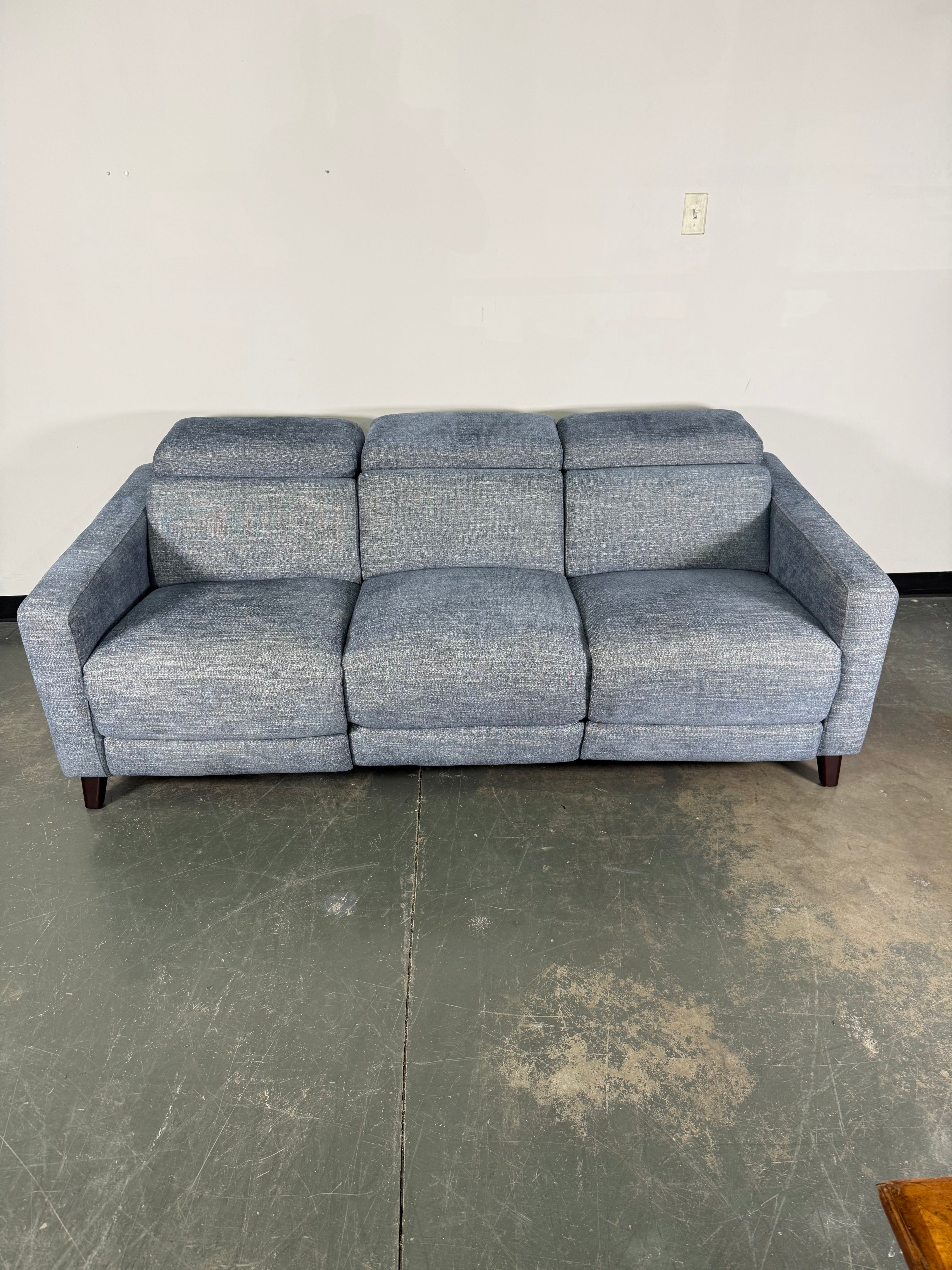Modern Blue Upholstered Sofa