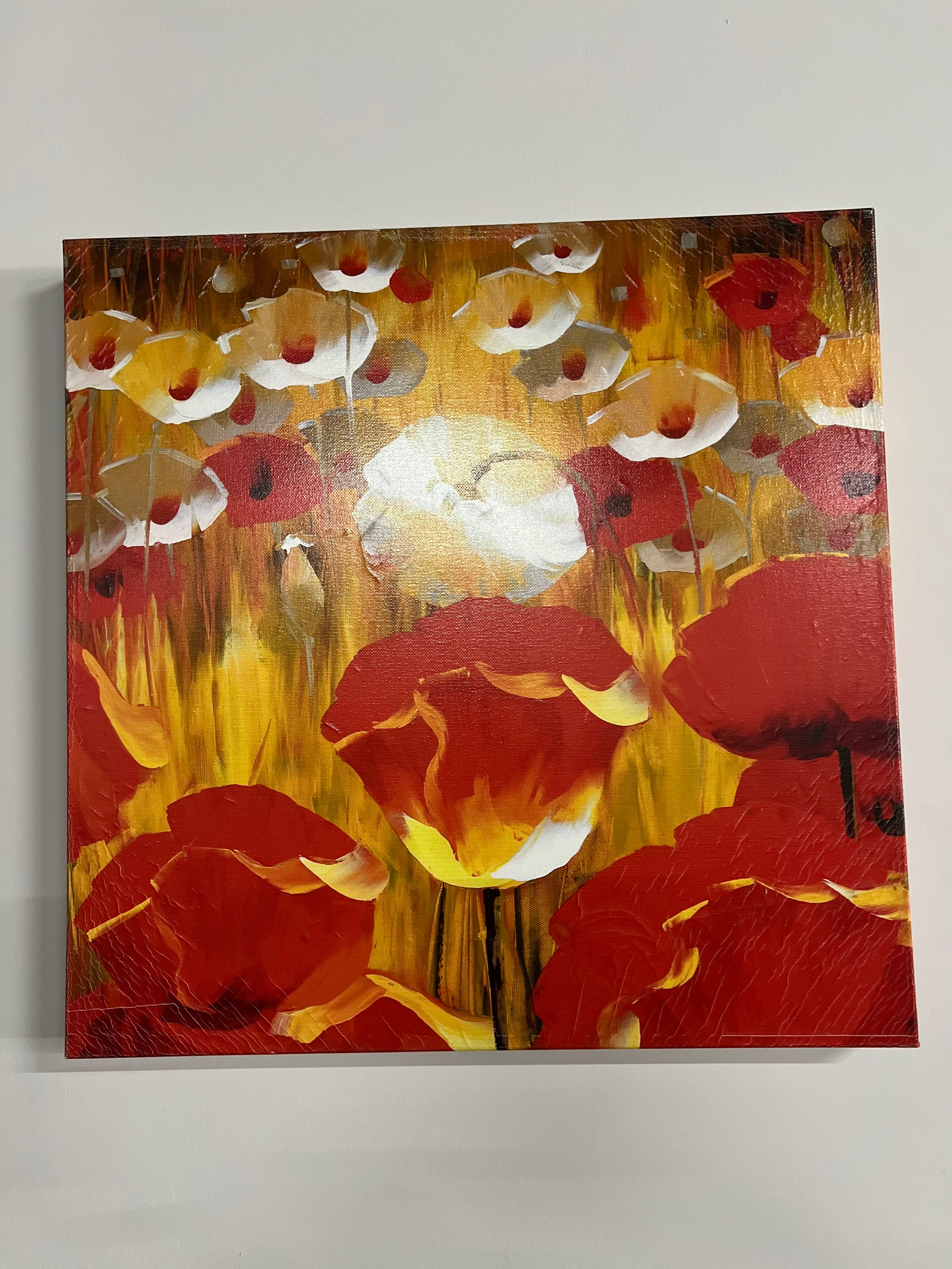 Bold Floral Canvas Wall Art