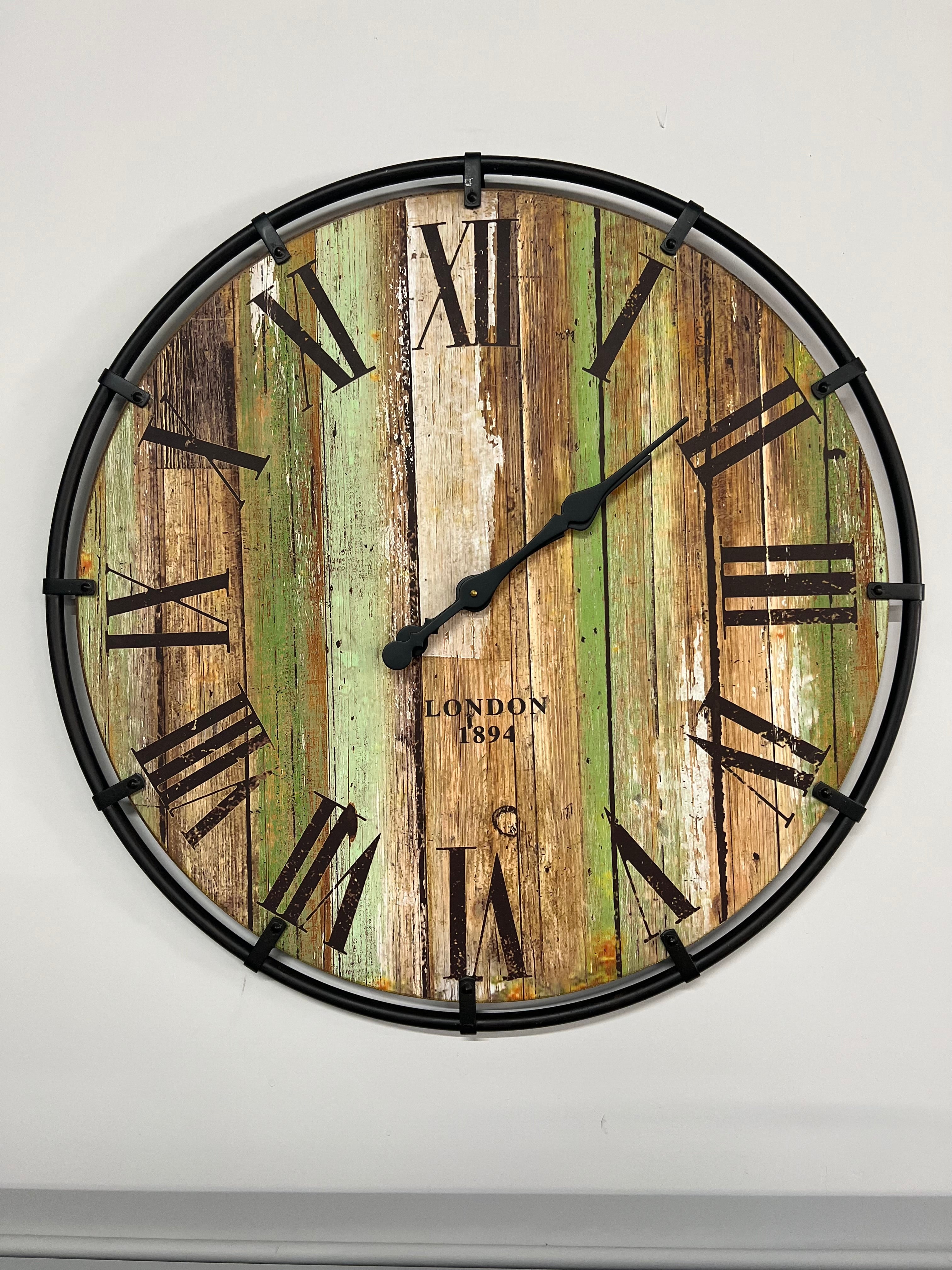 Rustic Industrial Wall Clock