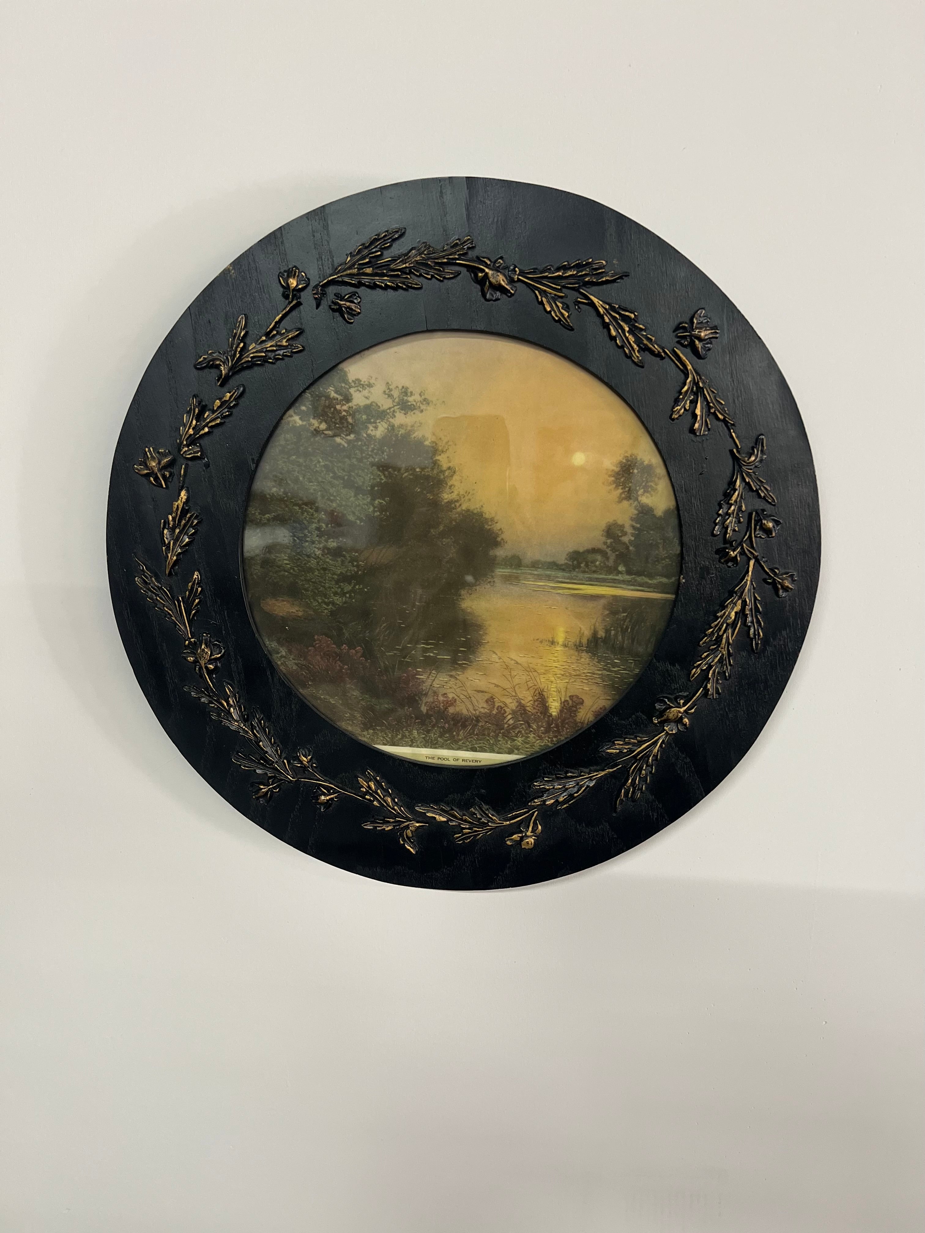 Vintage-Style Framed Landscape Art