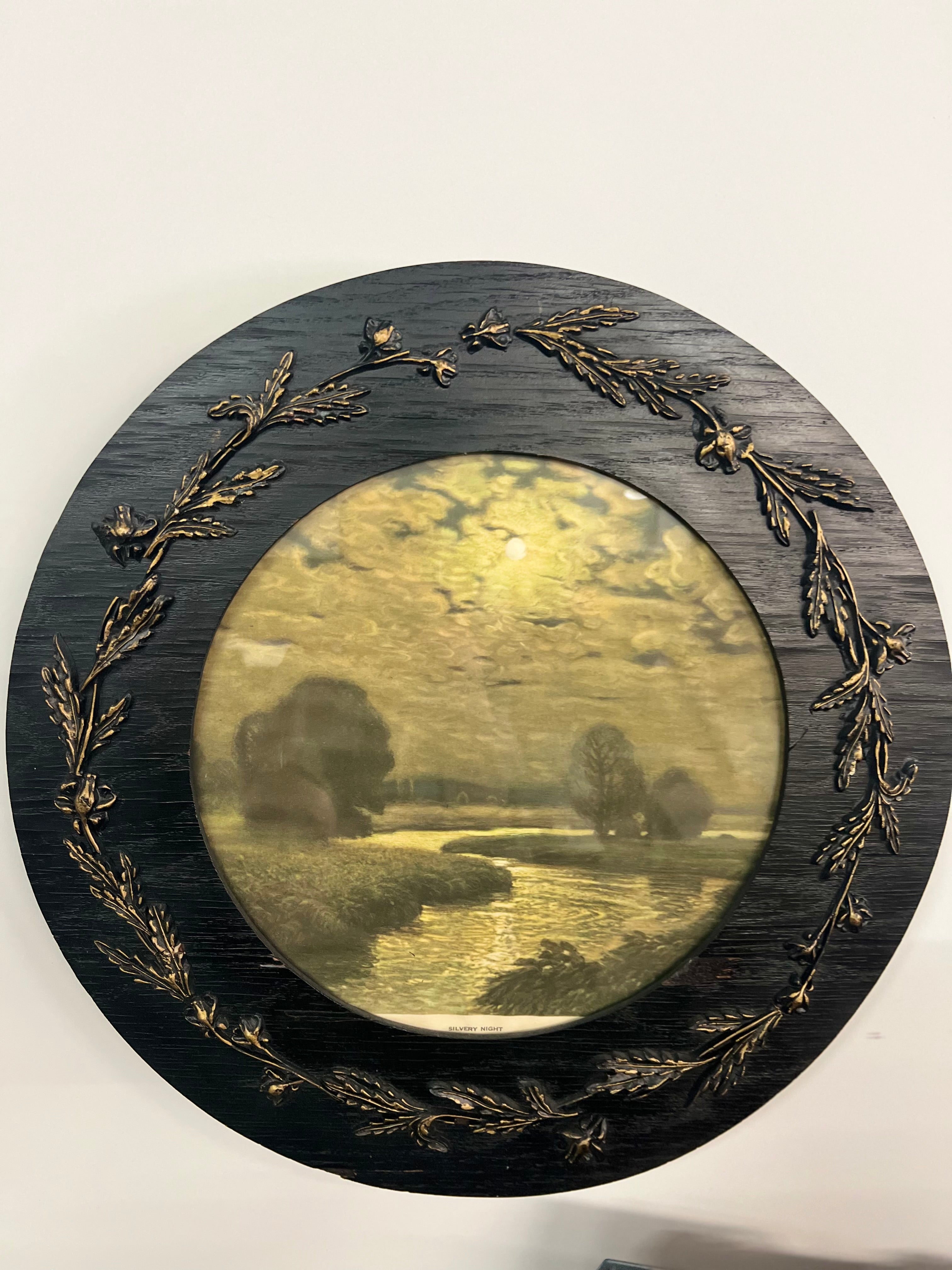 Vintage-Inspired Round Landscape Wall Art
