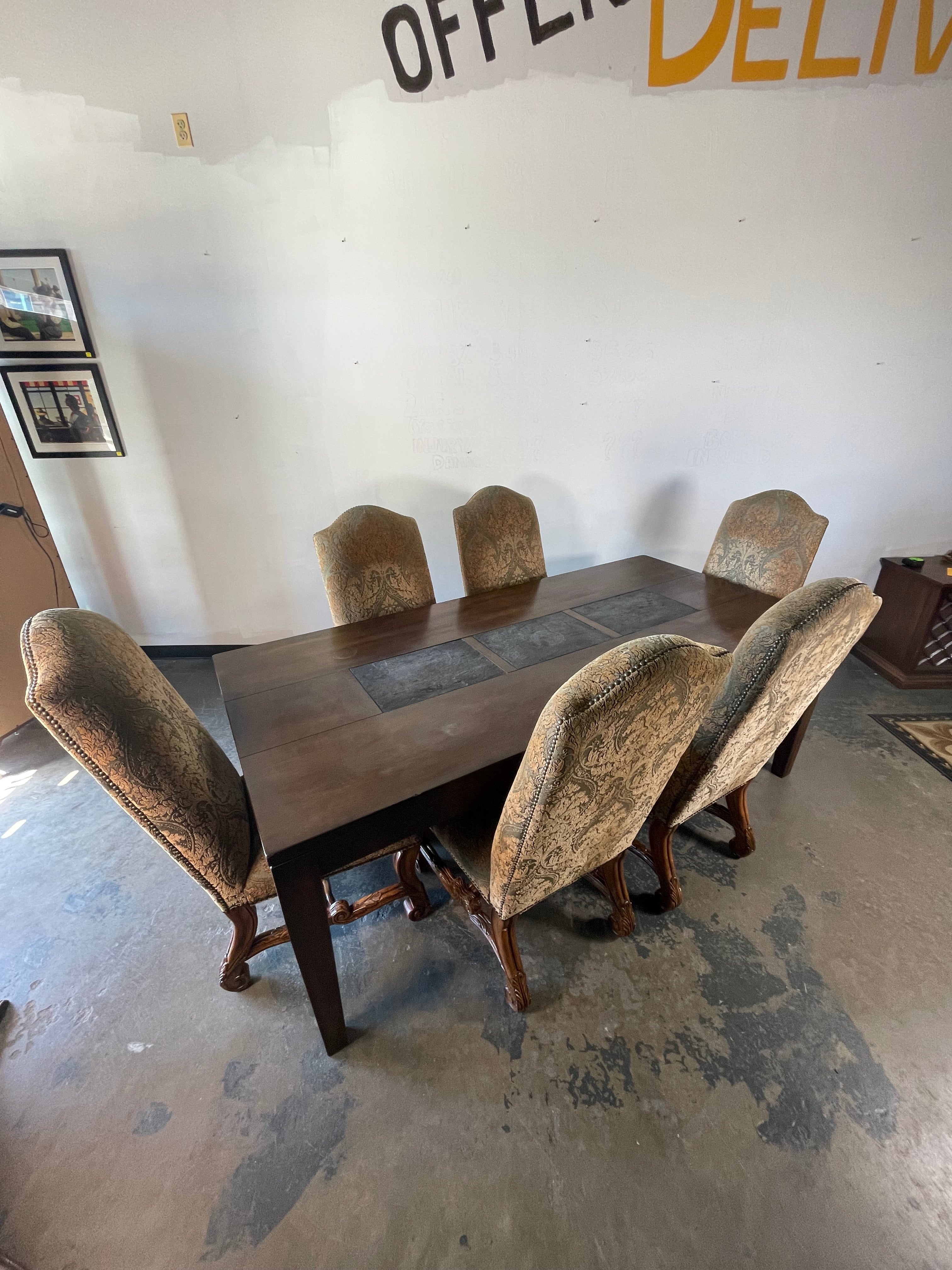 Beautiful 7-Piece Dining Set with Upholstered Chairs 🍽️
