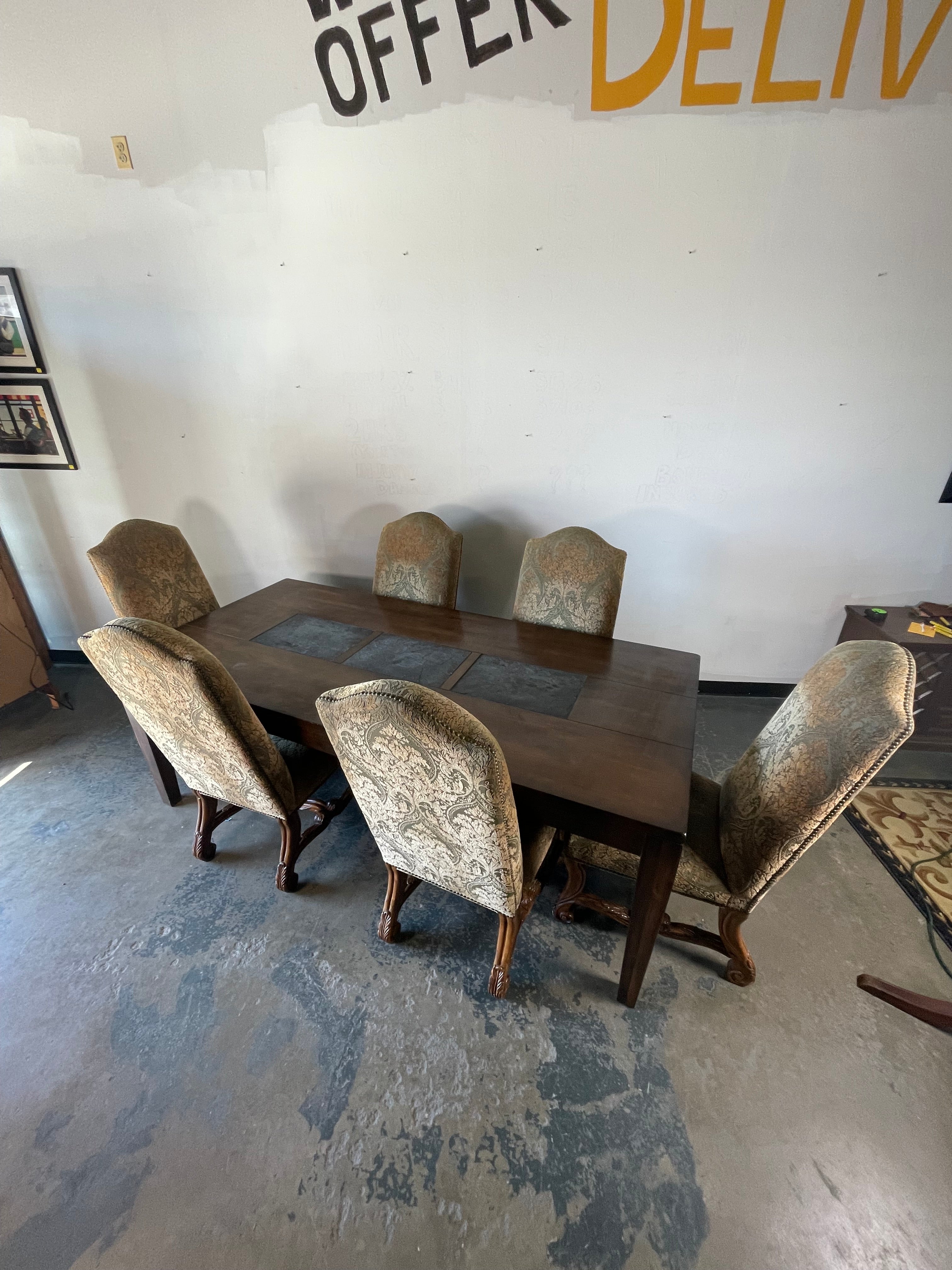 Beautiful 7-Piece Dining Set with Upholstered Chairs 🍽️