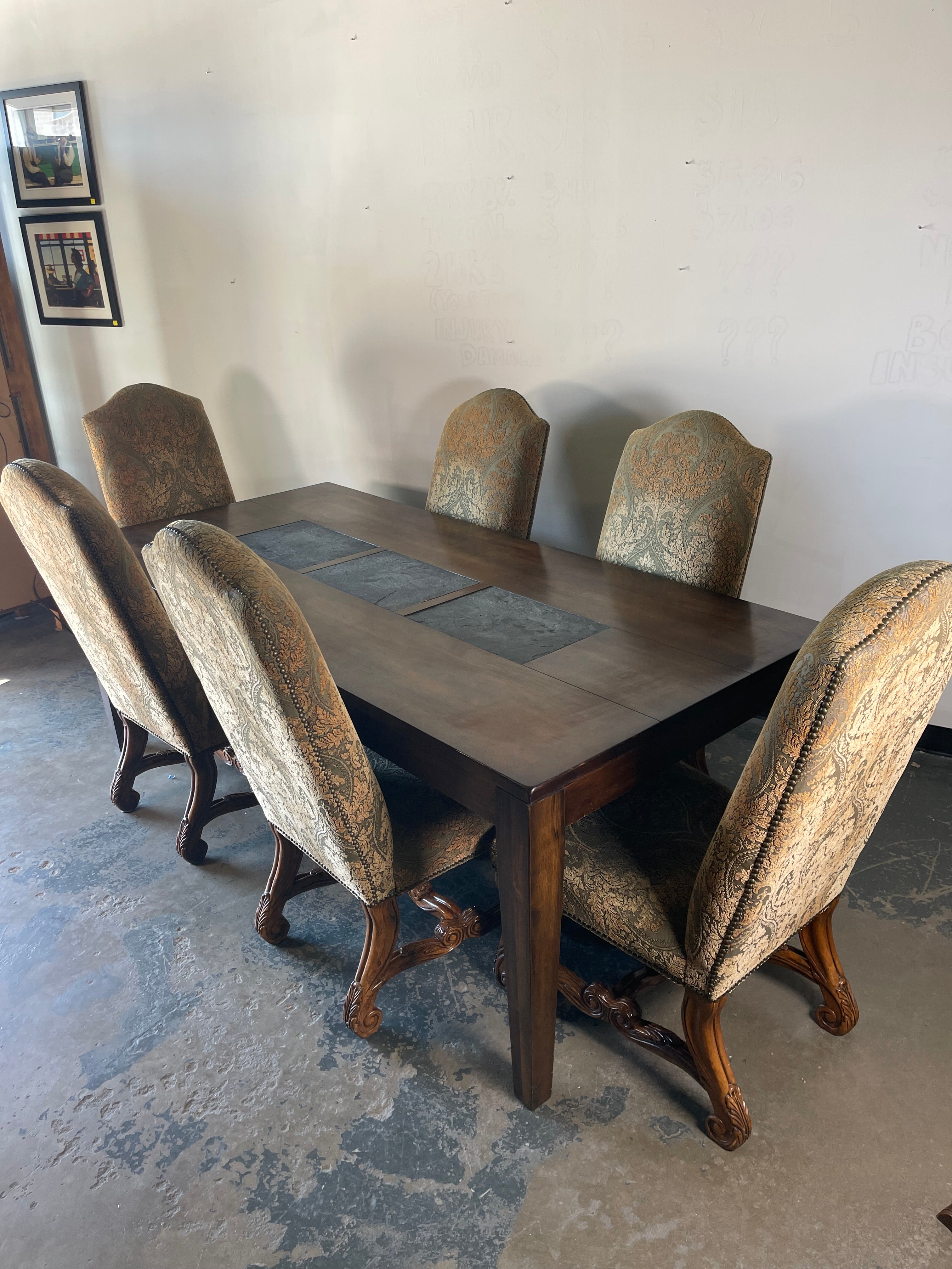 Beautiful 7-Piece Dining Set with Upholstered Chairs 🍽️