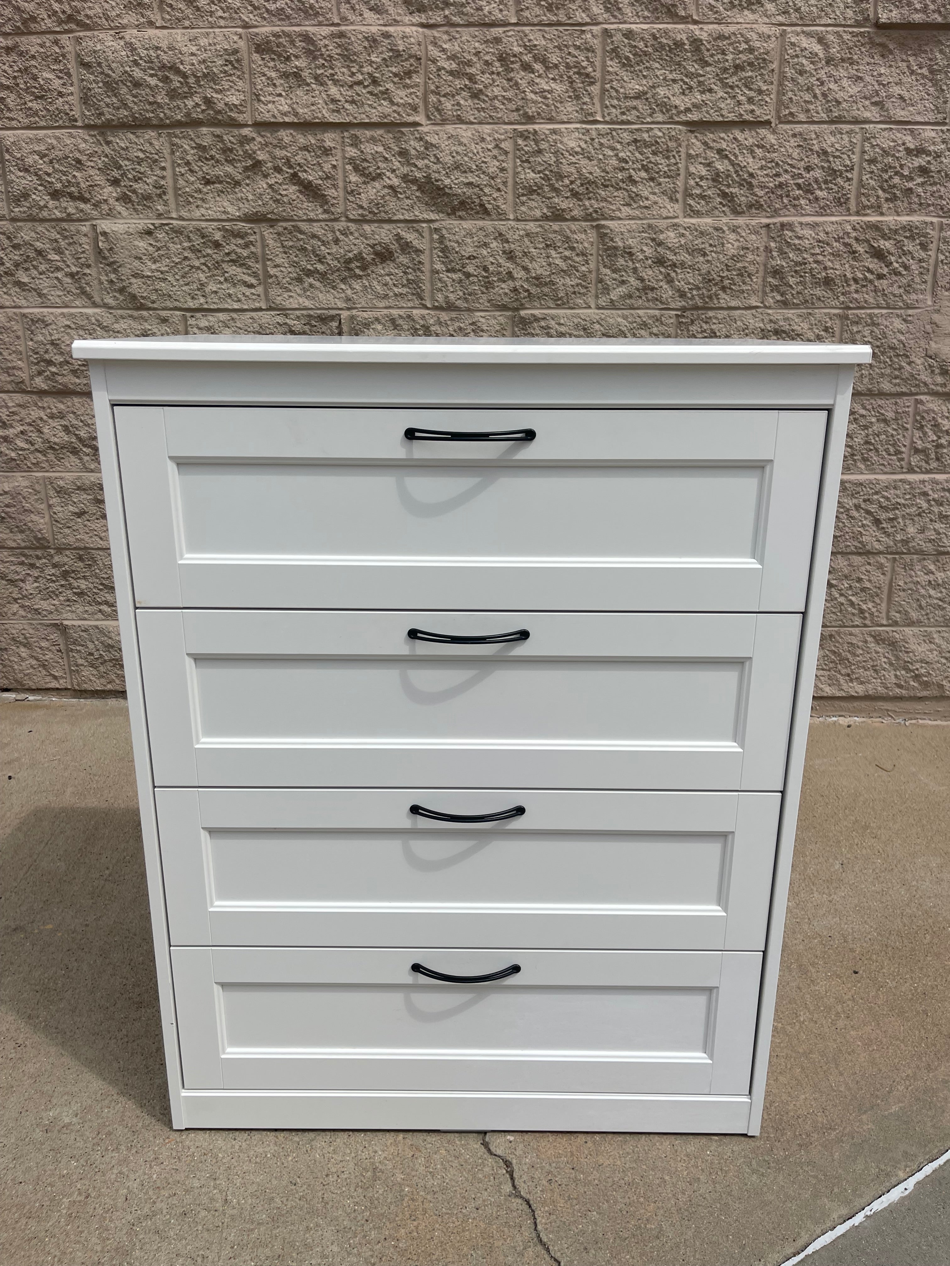 Crisp White 4-Drawer Dresser – Clean, Modern Storage