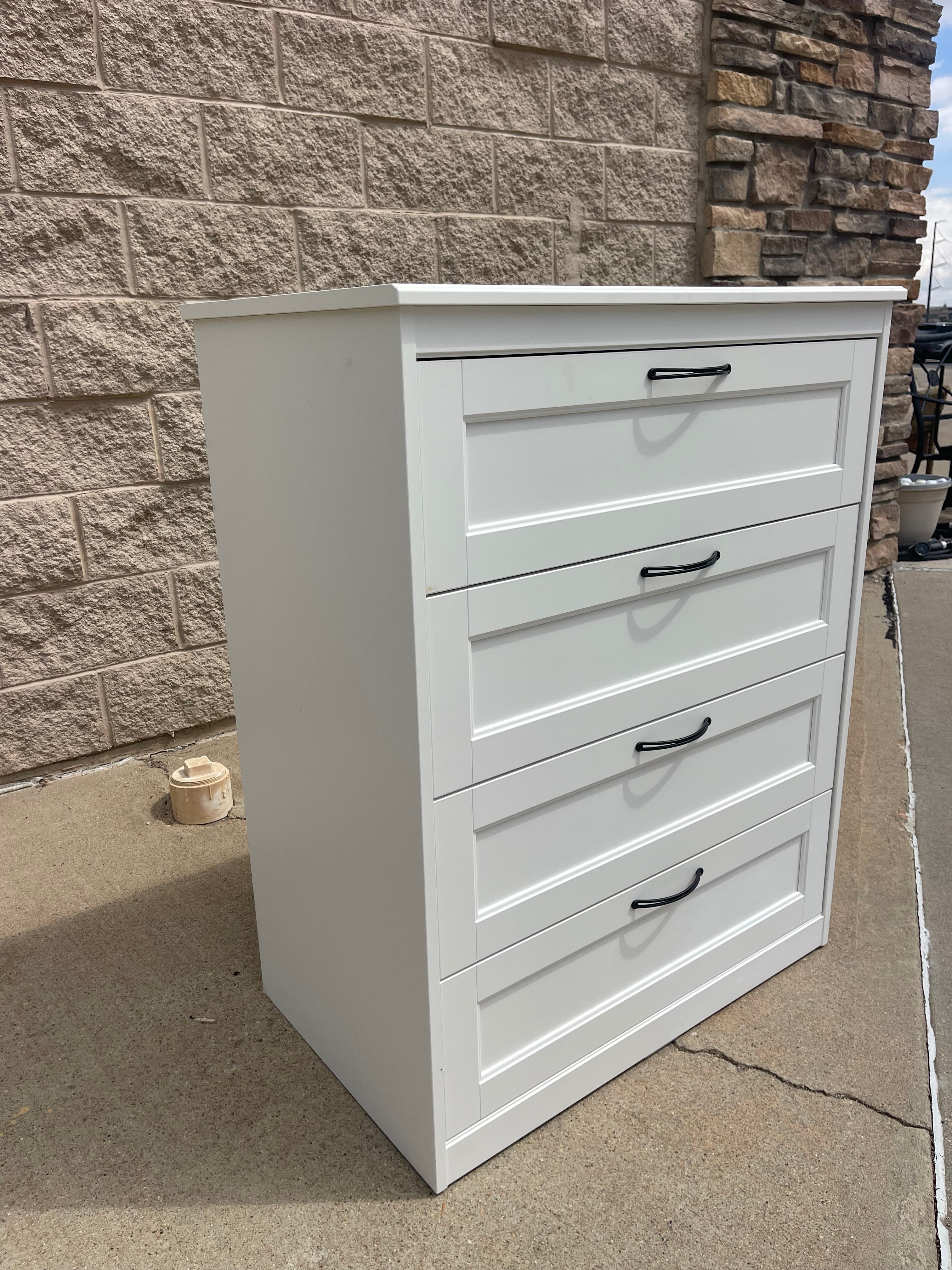 Crisp White 4-Drawer Dresser – Clean, Modern Storage