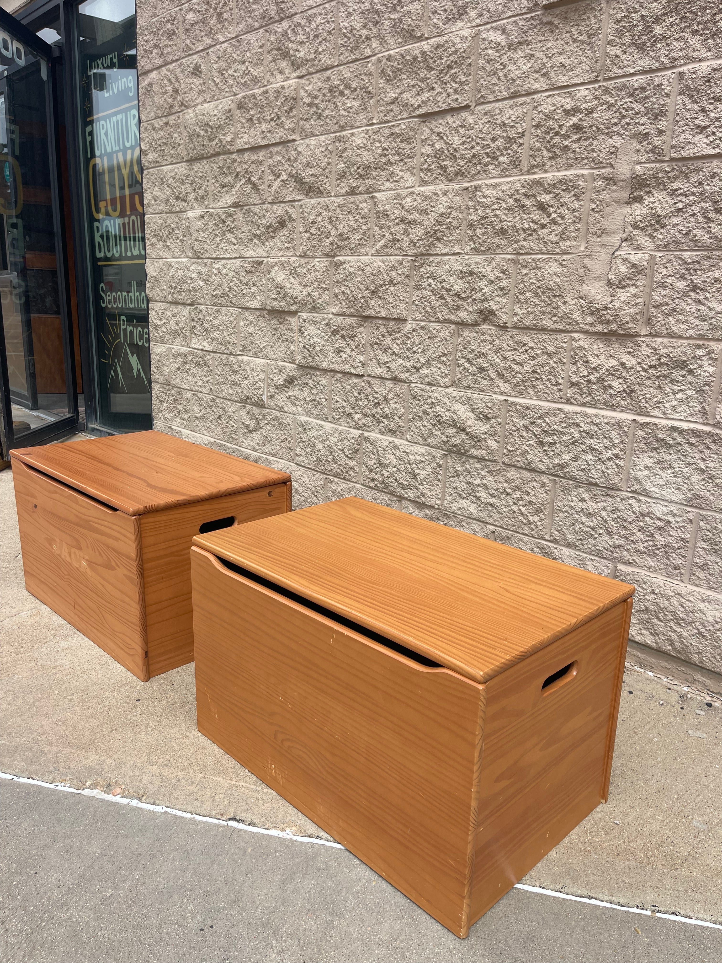 Solid Wood Toy Chest Storage Trunks (Sold Separately)