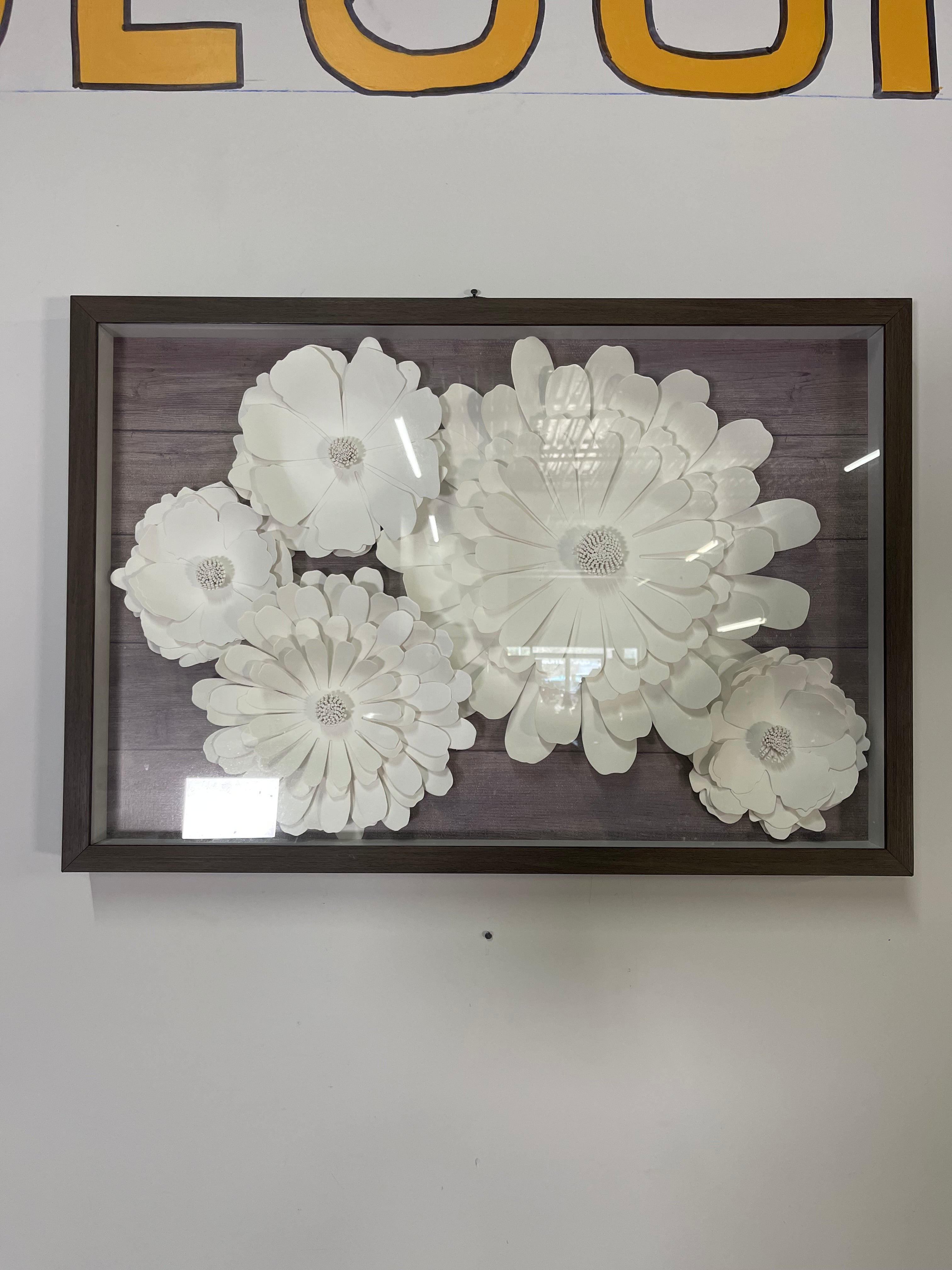 Elegant 3D Floral Shadow Box Wall Art