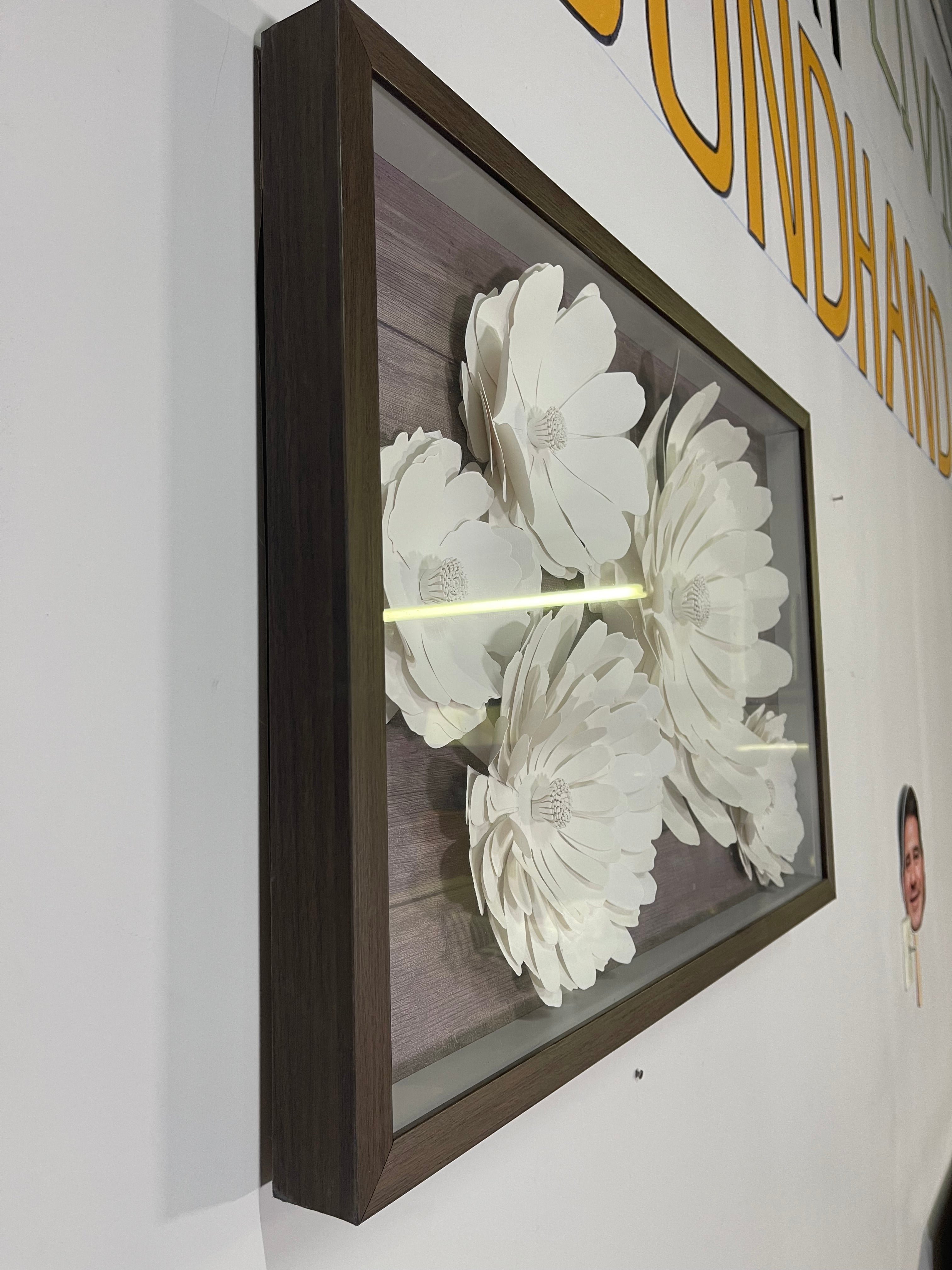 Elegant 3D Floral Shadow Box Wall Art