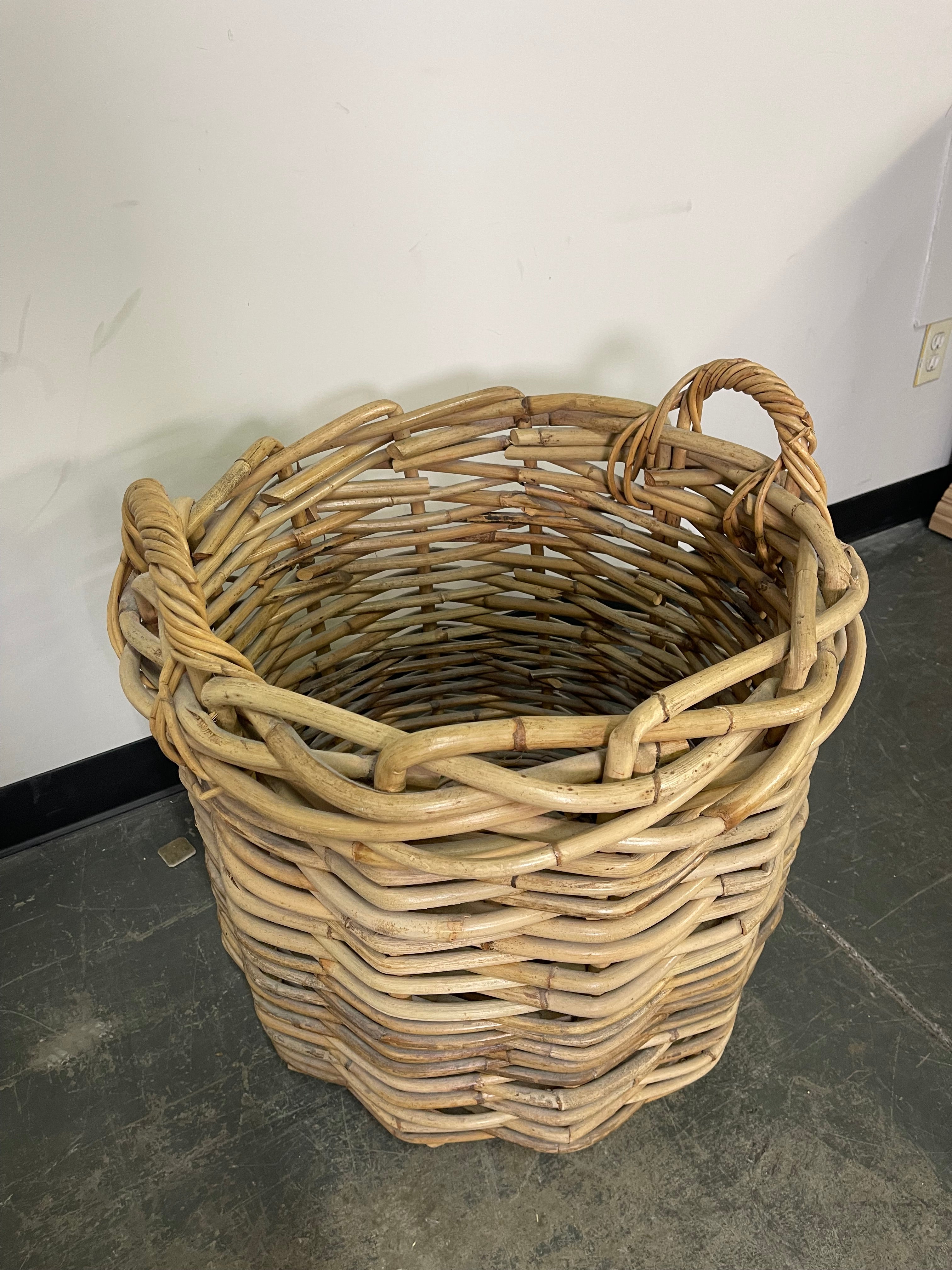 Oversized Rustic Wicker Basket