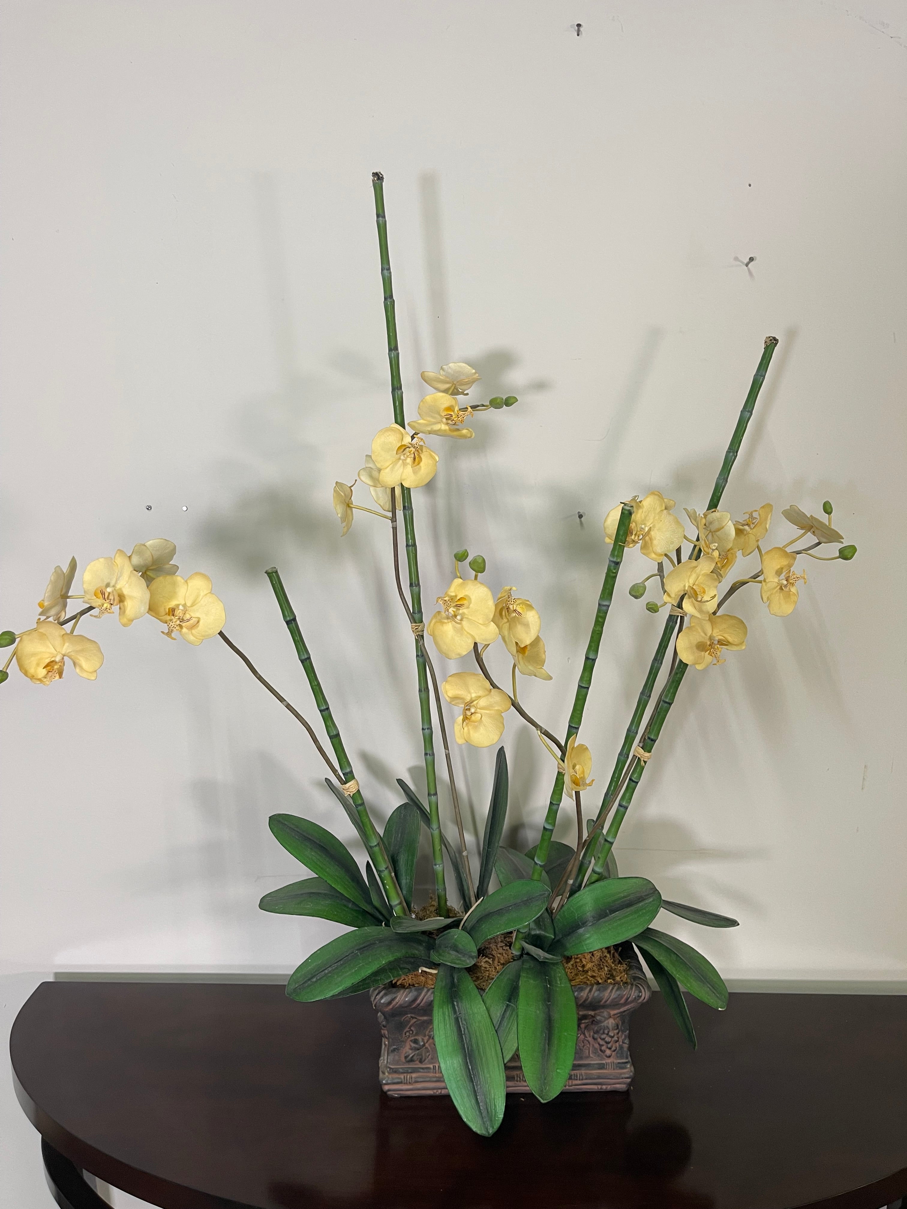 Elegant Faux Orchid Arrangement