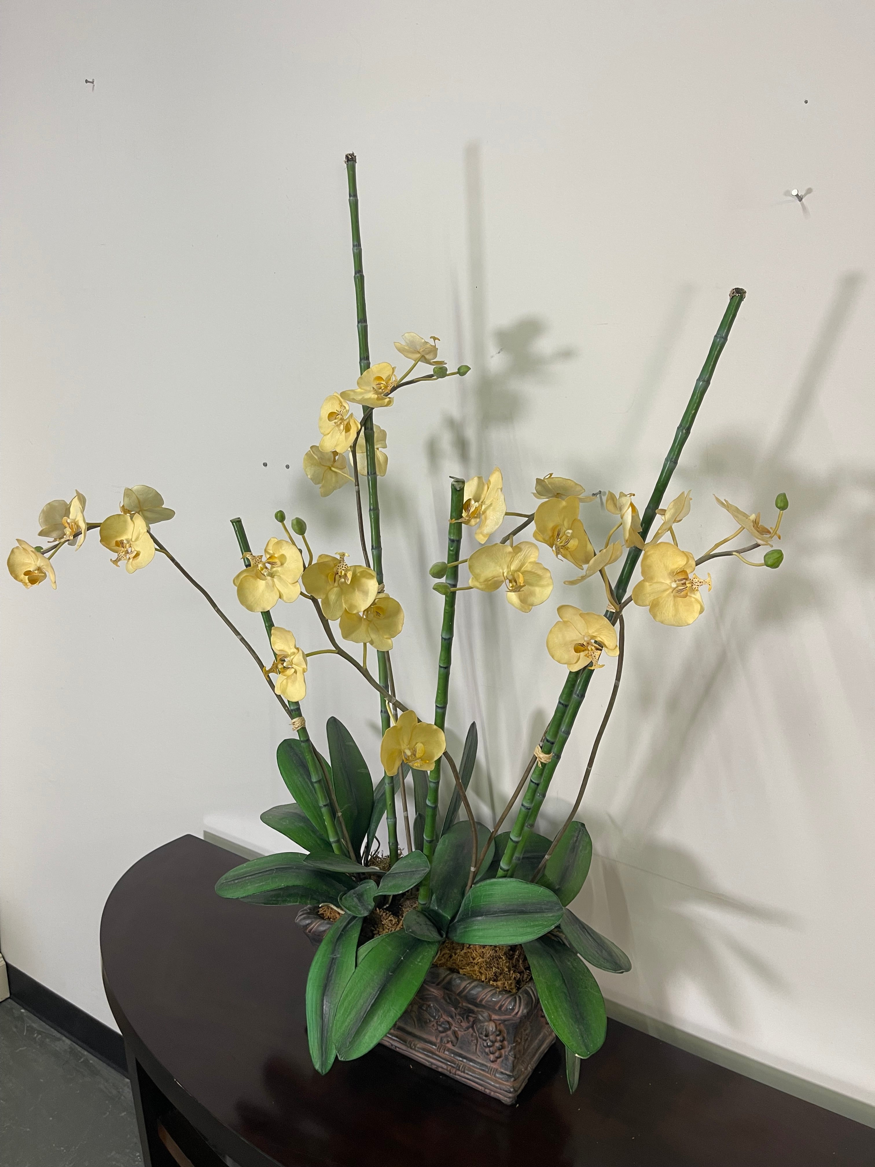 Elegant Faux Orchid Arrangement