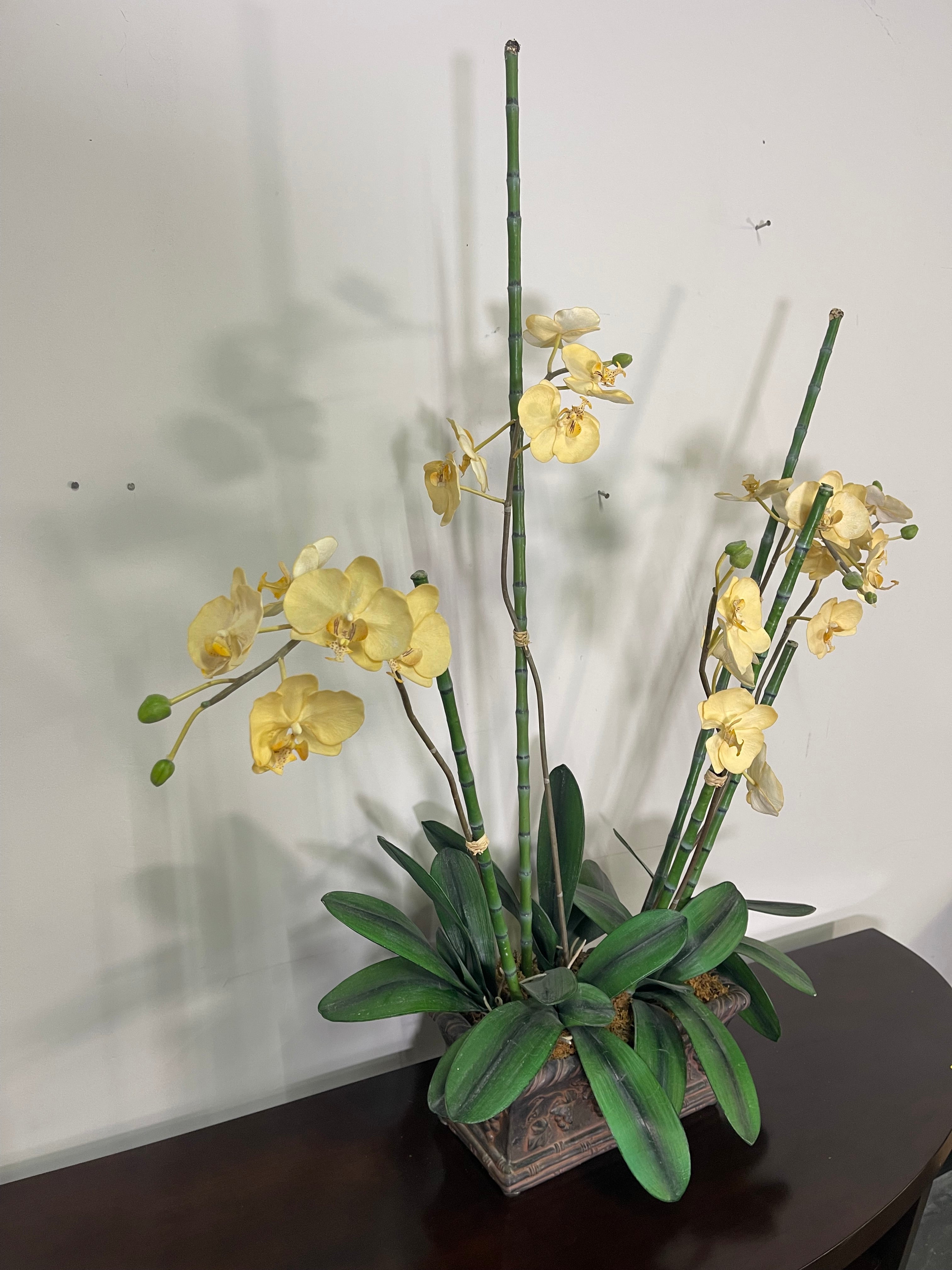 Elegant Faux Orchid Arrangement
