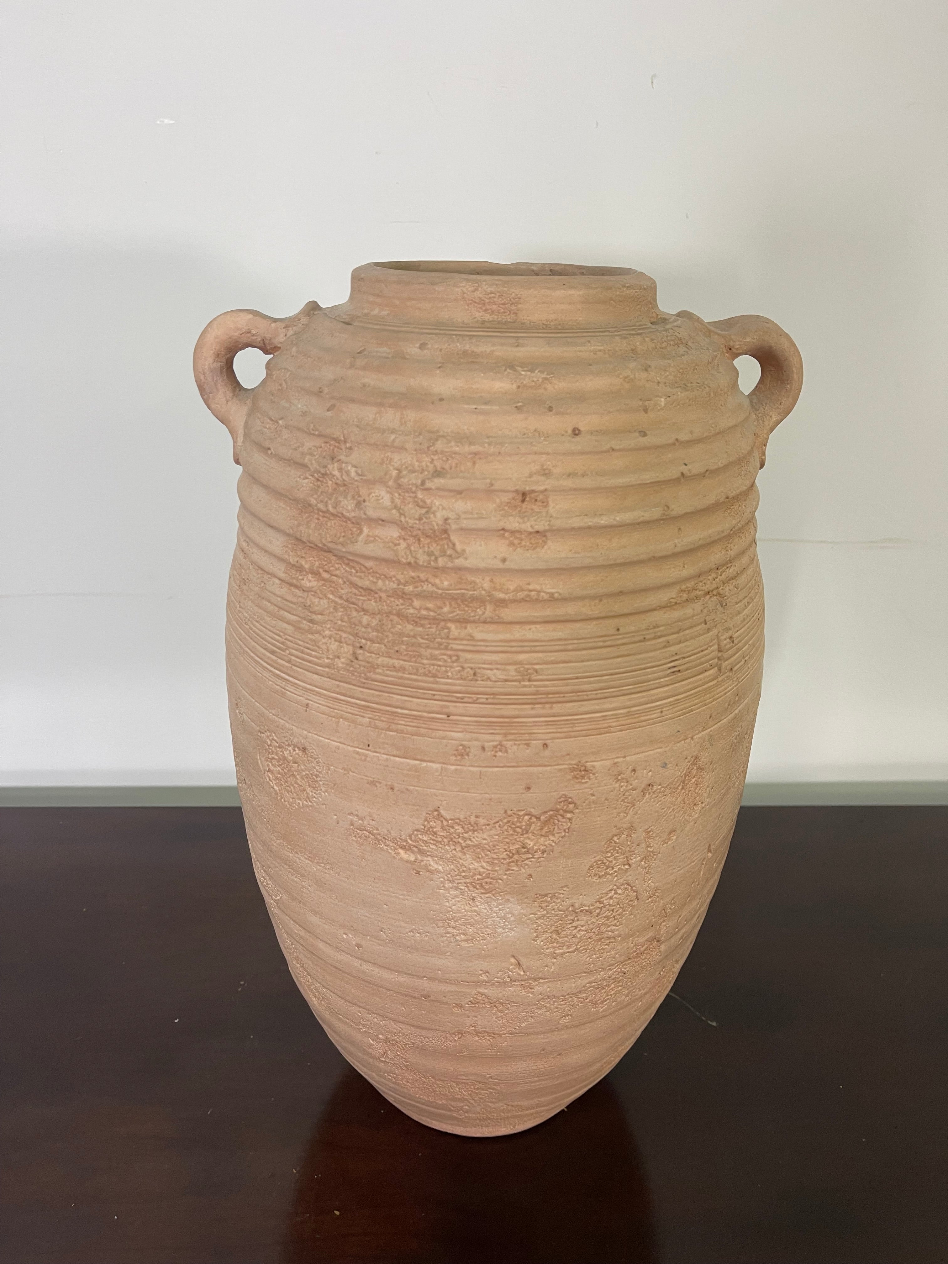 Rustic Mediterranean Terracotta Vase