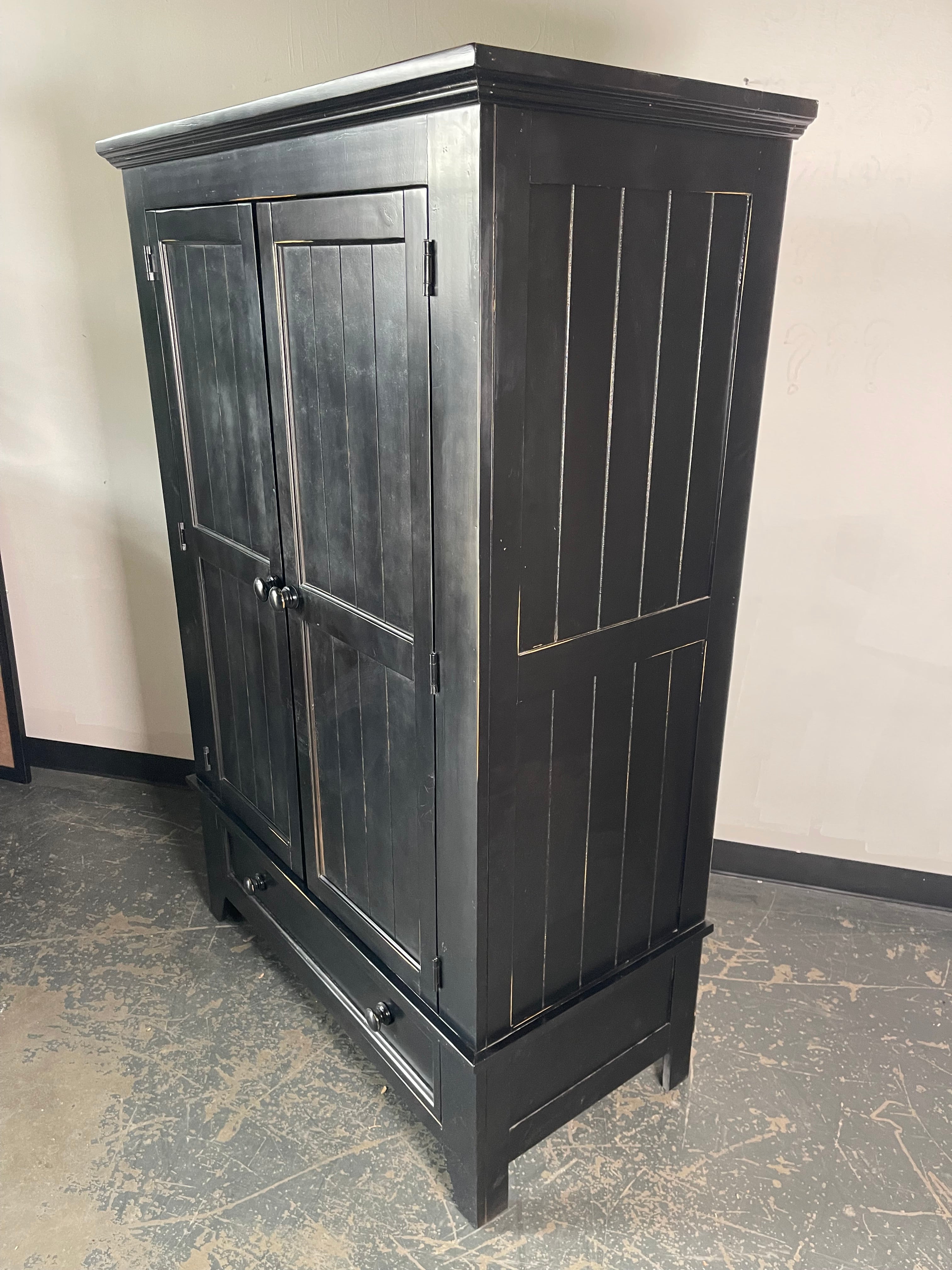 Rustic Black Storage Cabinet / Armoire