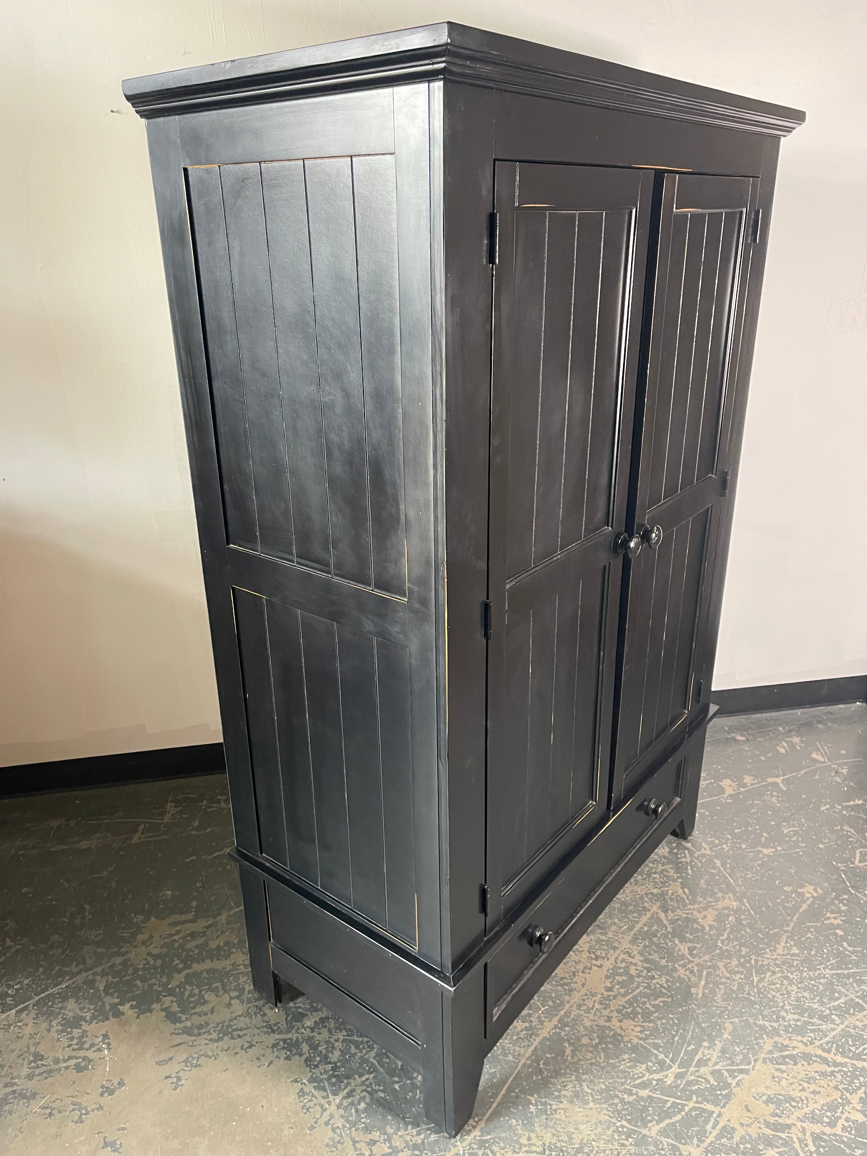 Rustic Black Storage Cabinet / Armoire