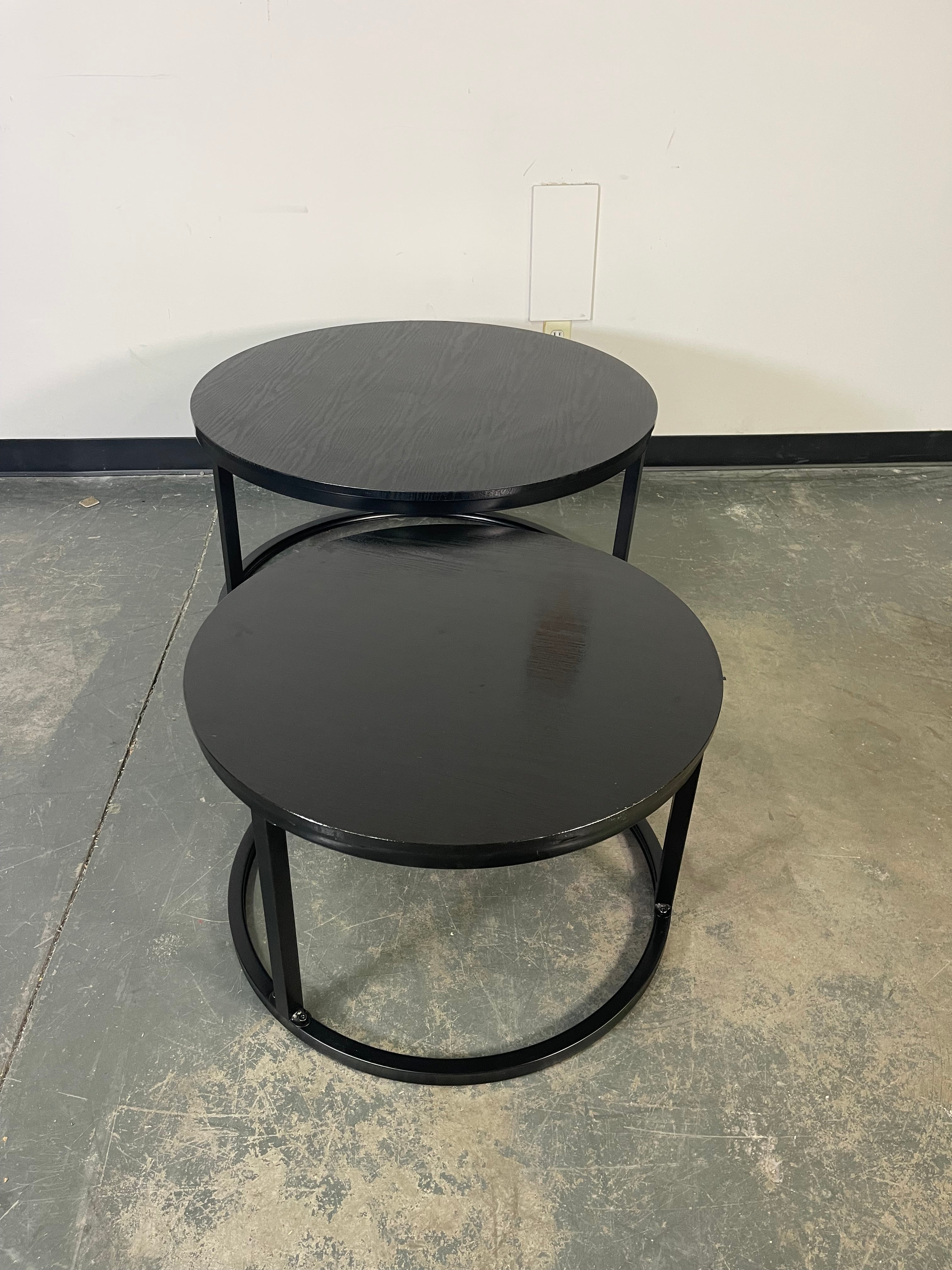 Modern Black Nesting Coffee Table Set