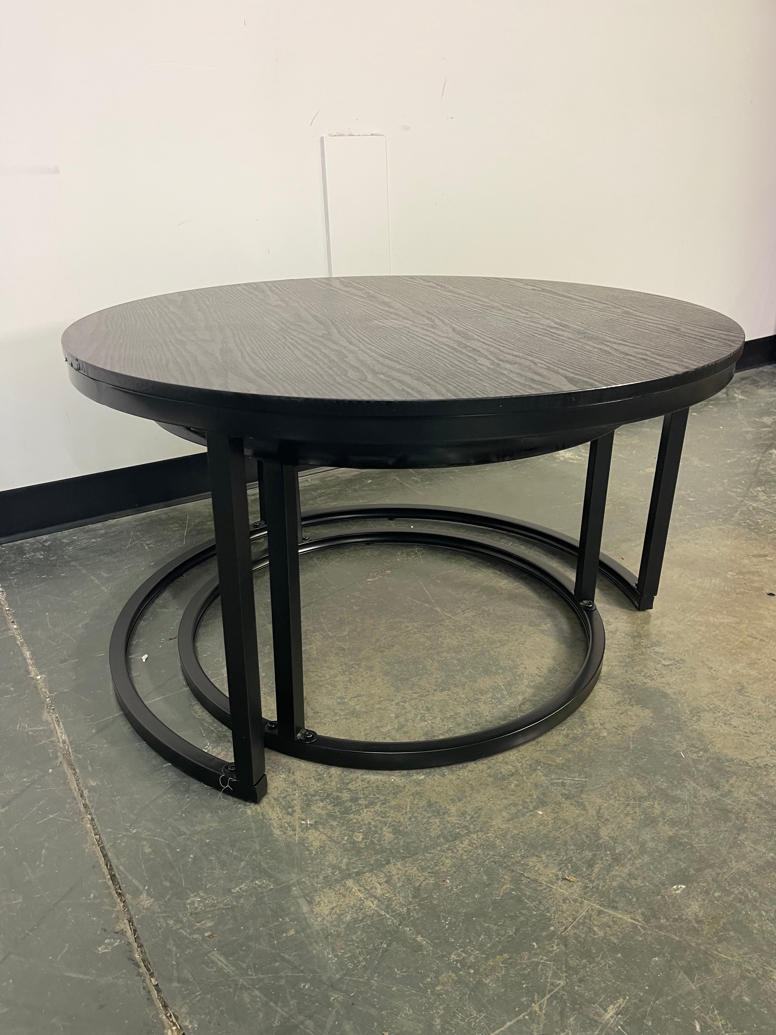Modern Black Nesting Coffee Table Set