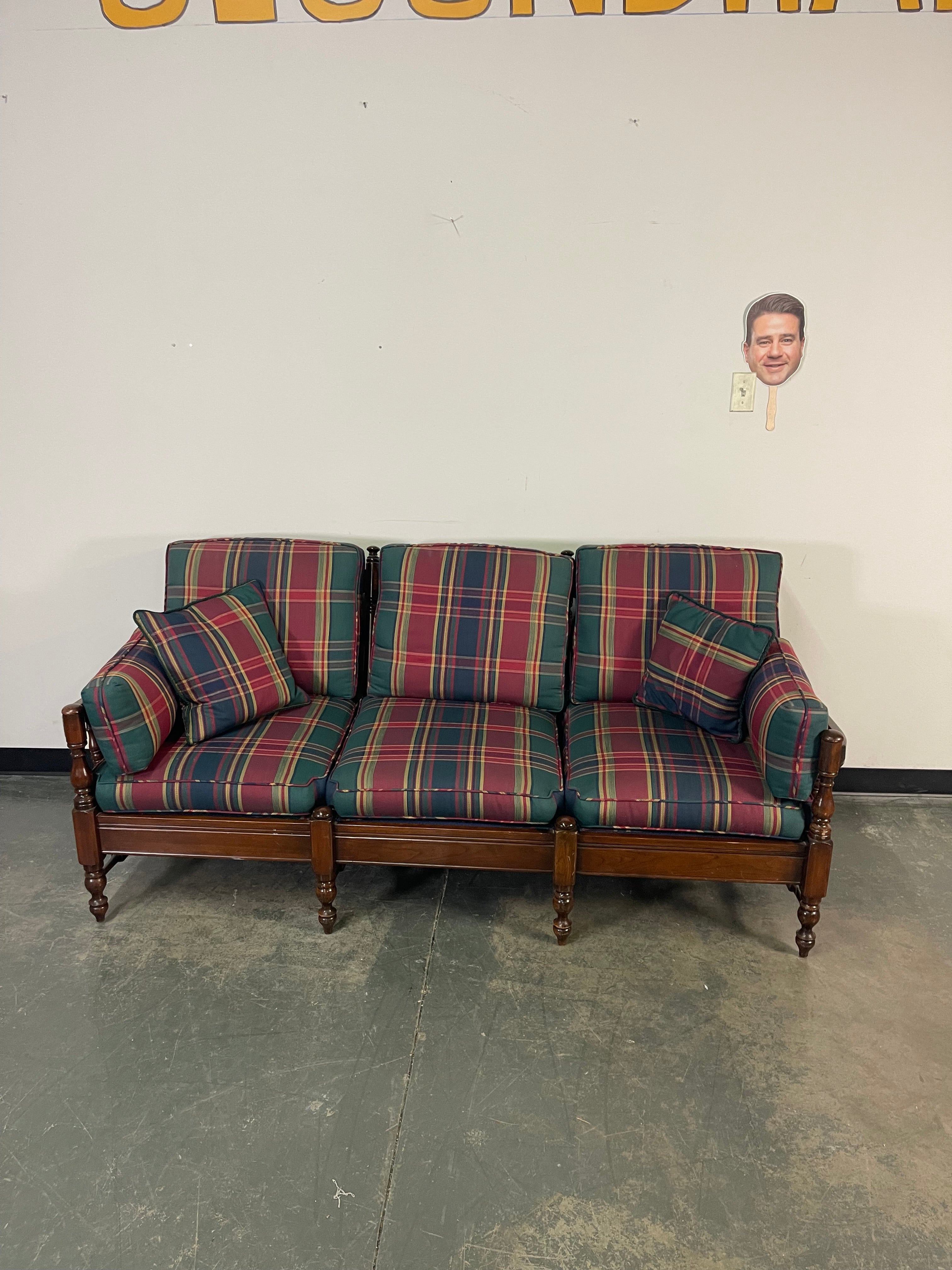 Classic Plaid Sofa