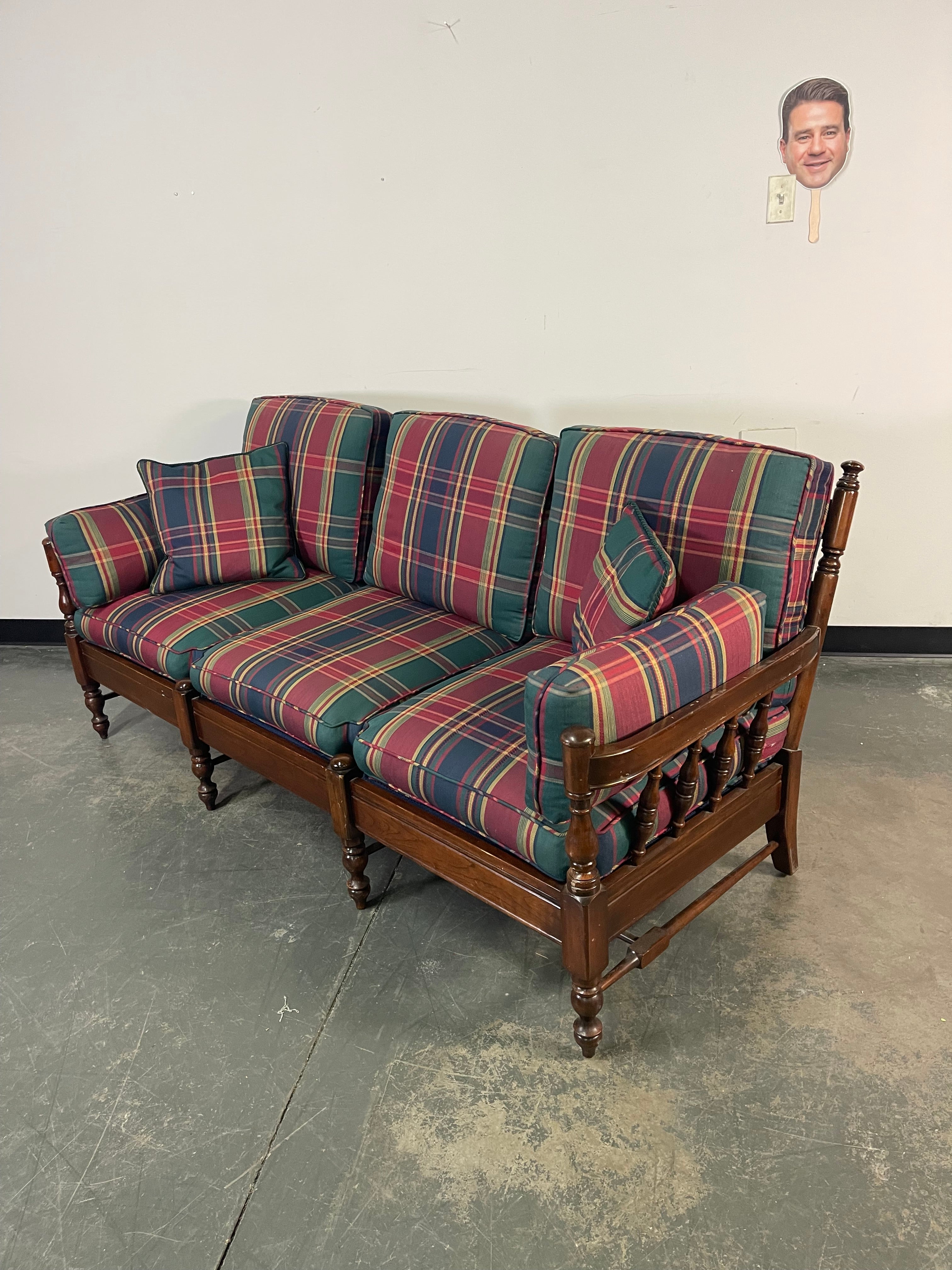 Classic Plaid Sofa