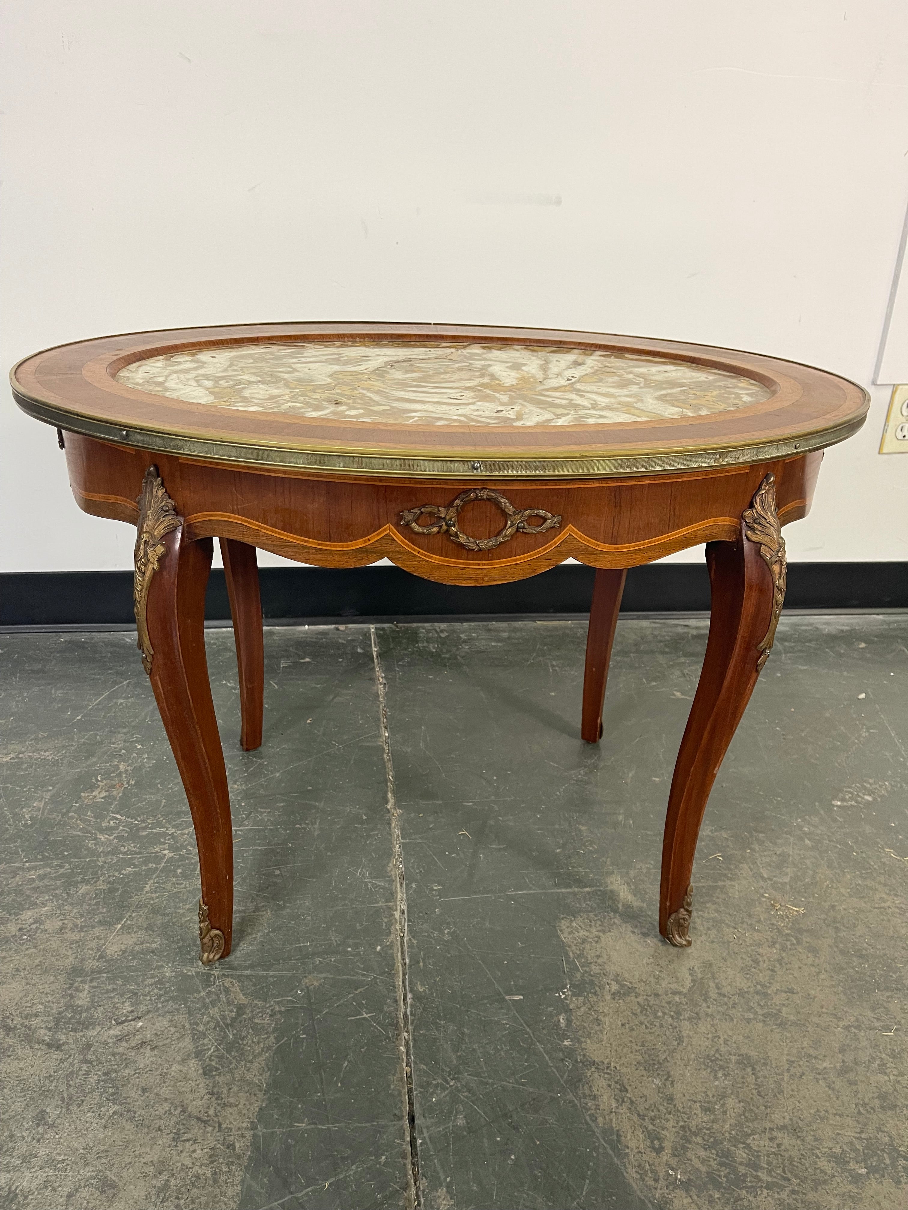 Elegant Marble Top Accent Table