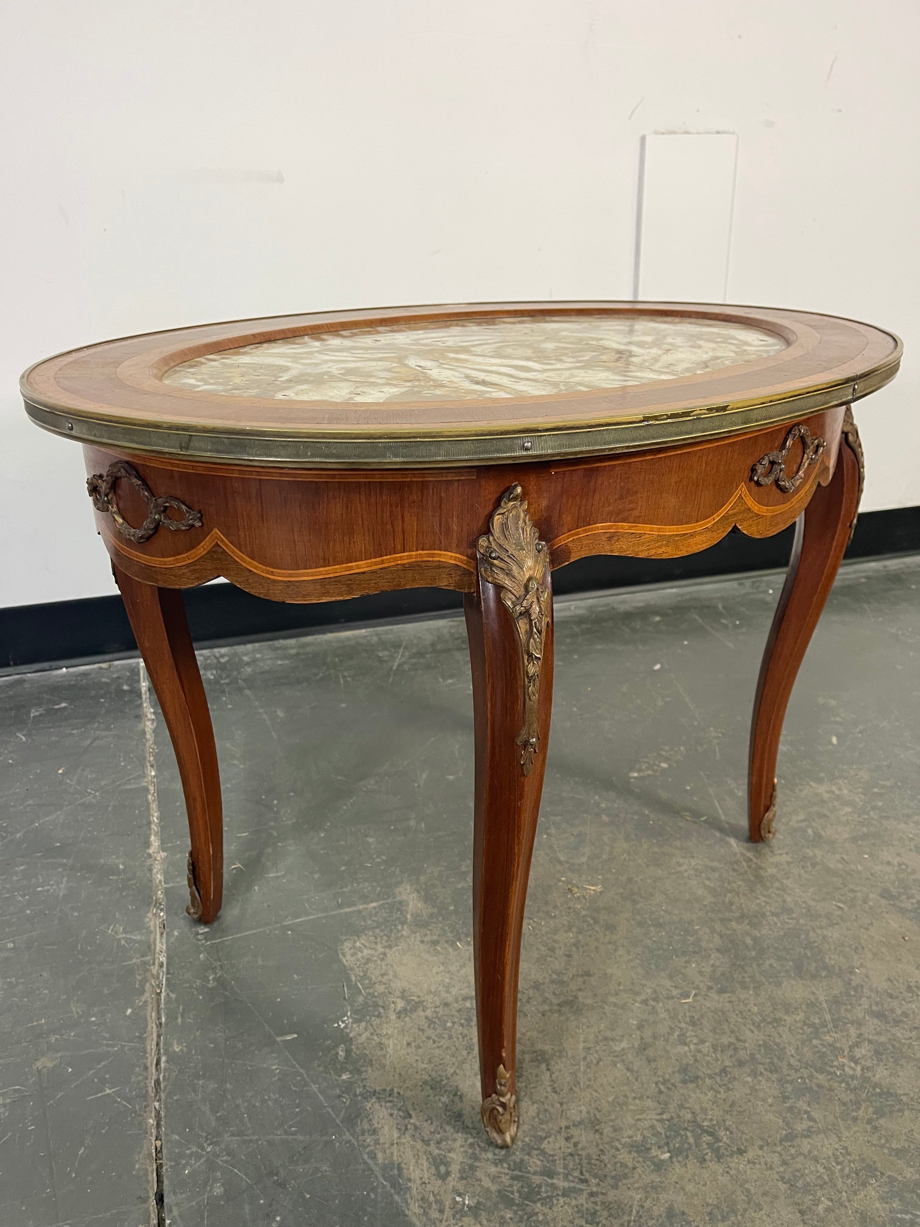 Elegant Marble Top Accent Table