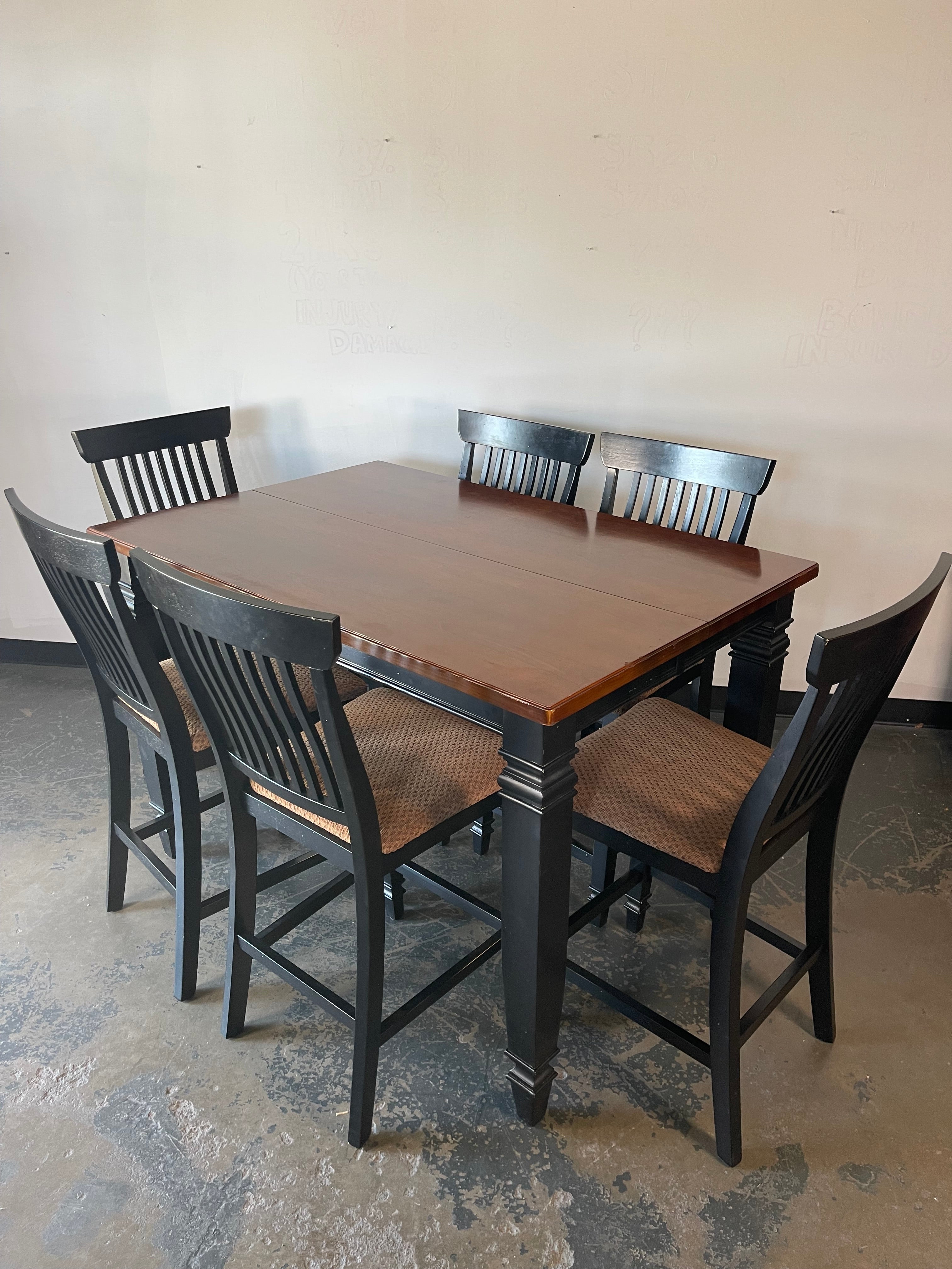 Counter Height Dining Table Set – 6 Chairs