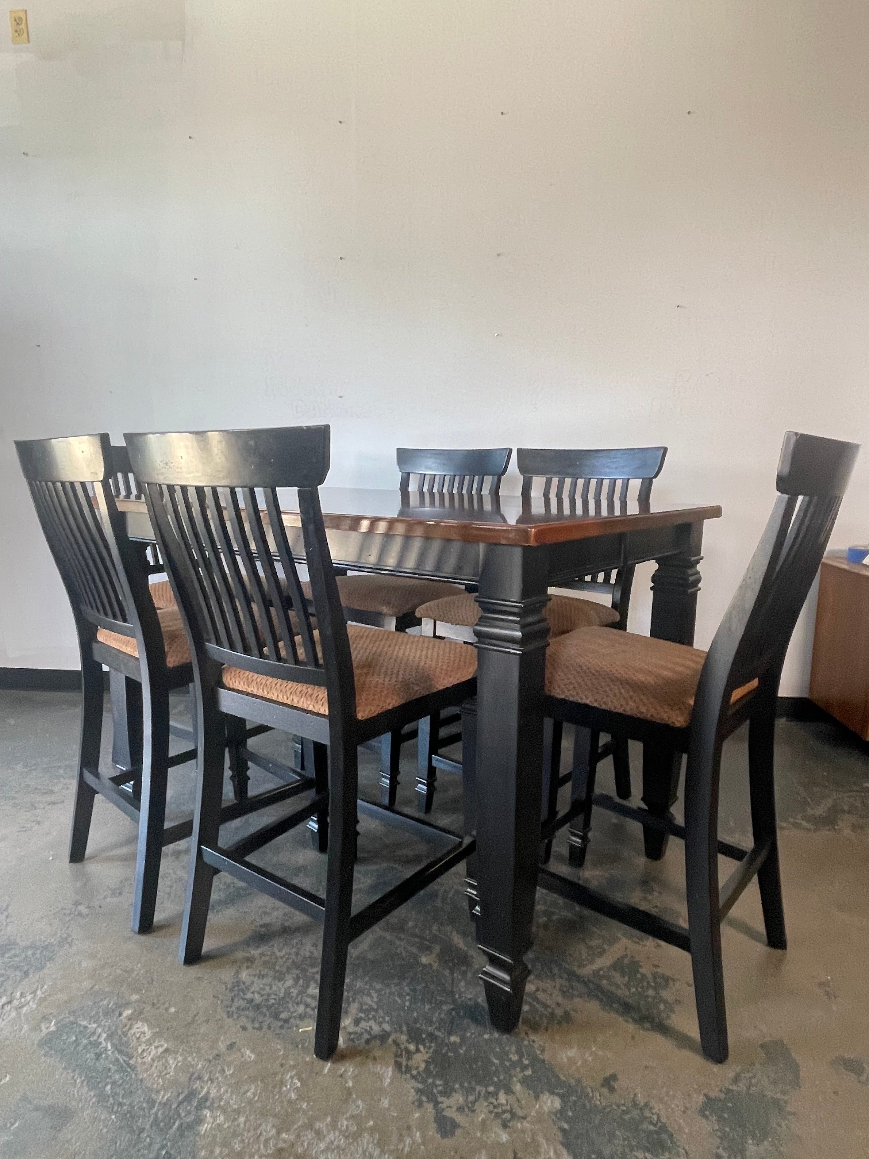 Counter Height Dining Table Set – 6 Chairs