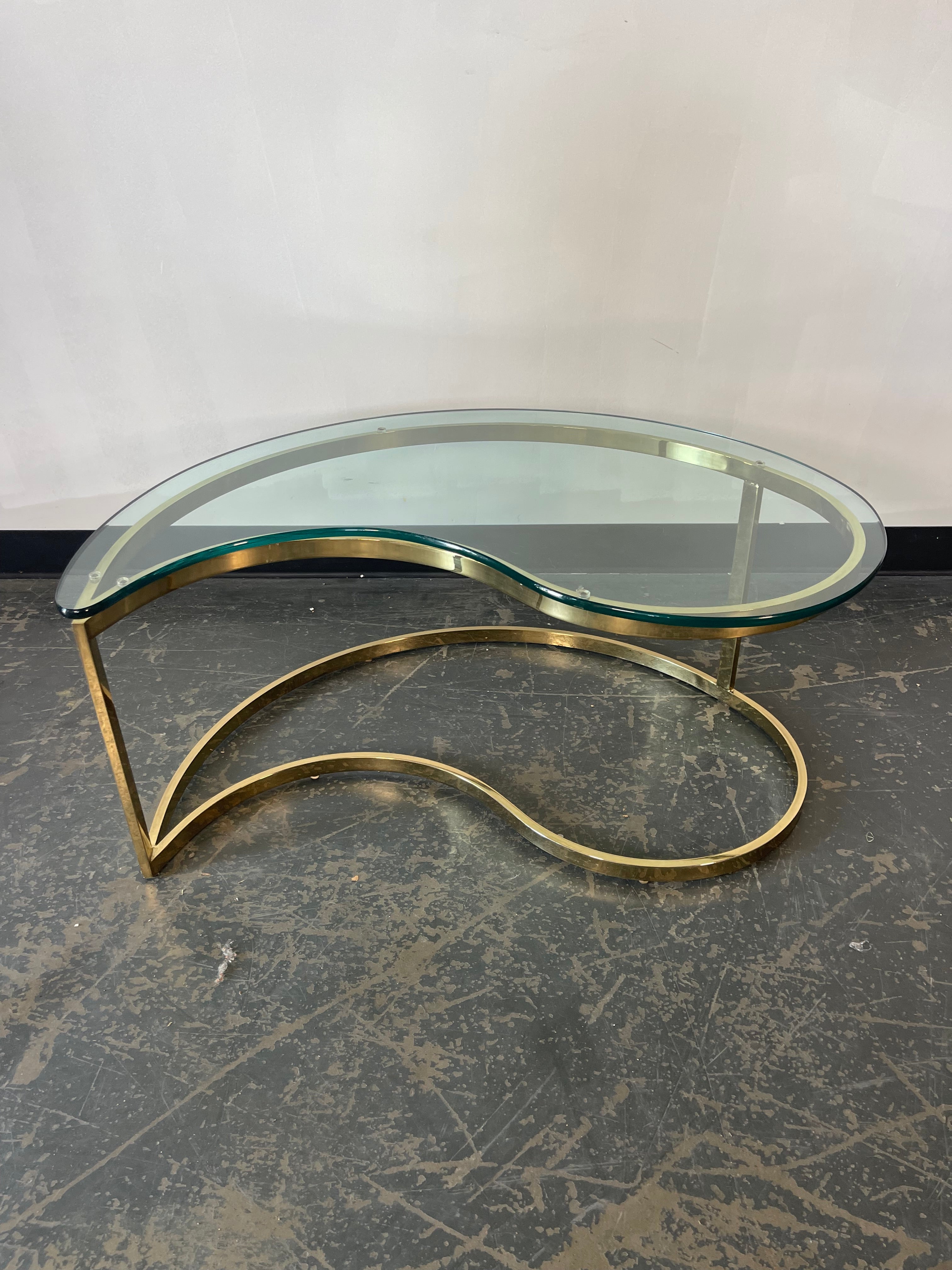 Modern Glass Teardrop Coffee Table