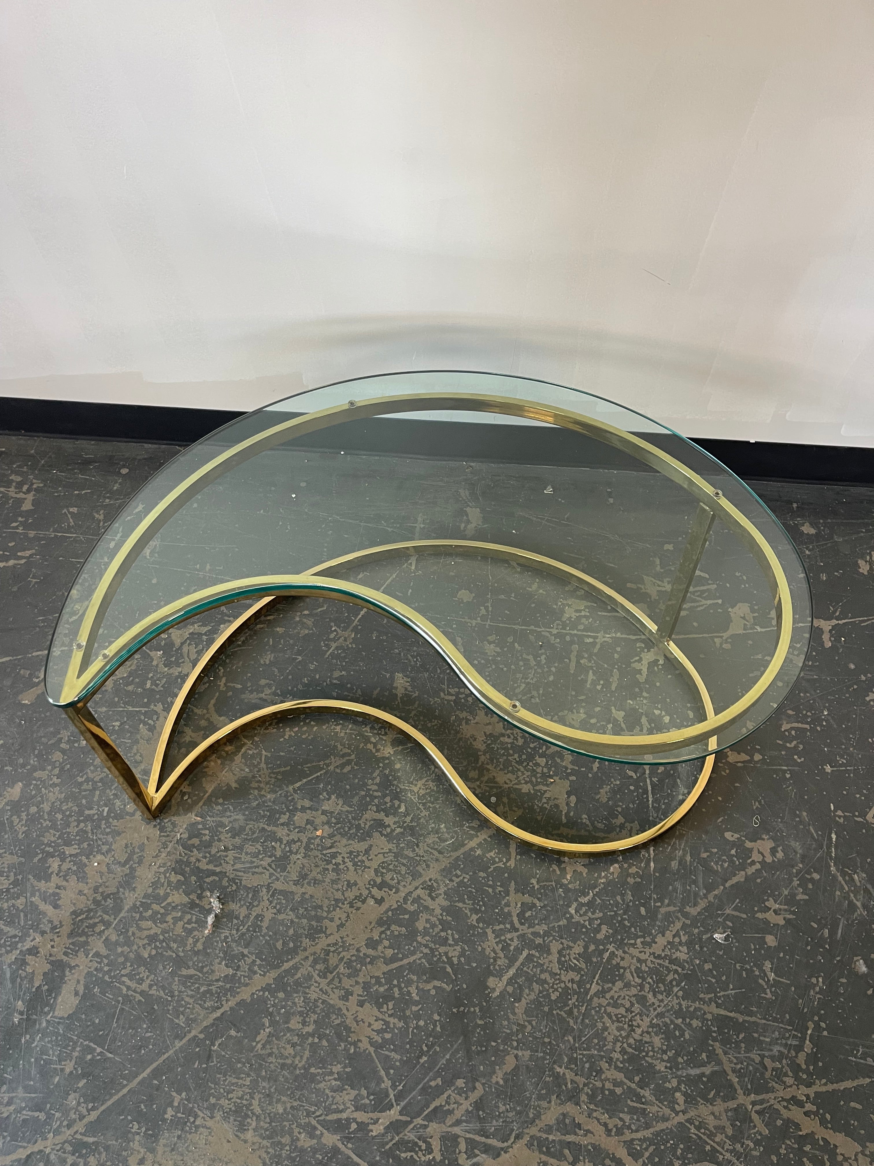 Modern Glass Teardrop Coffee Table