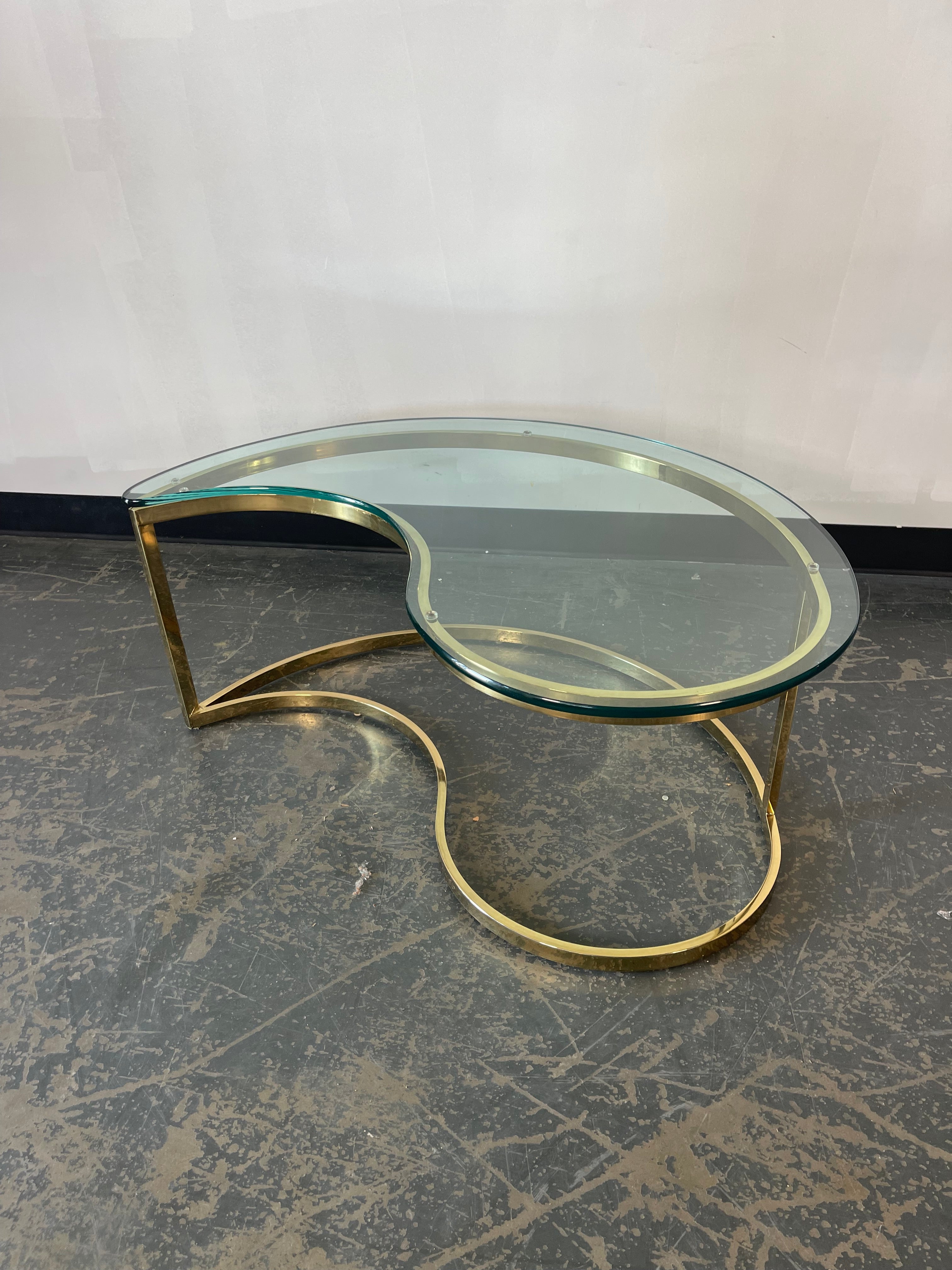 Modern Glass Teardrop Coffee Table
