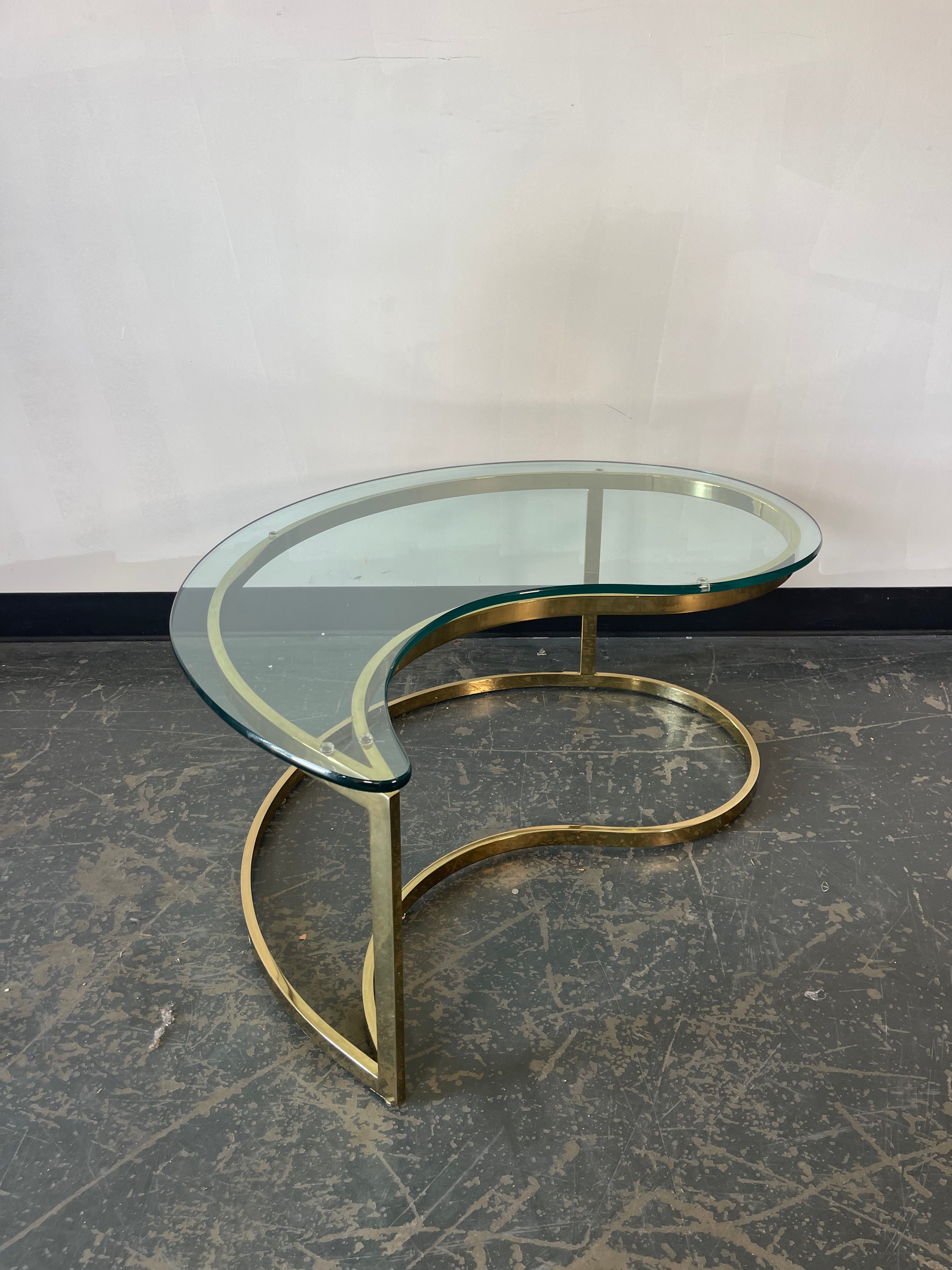 Modern Glass Teardrop Coffee Table