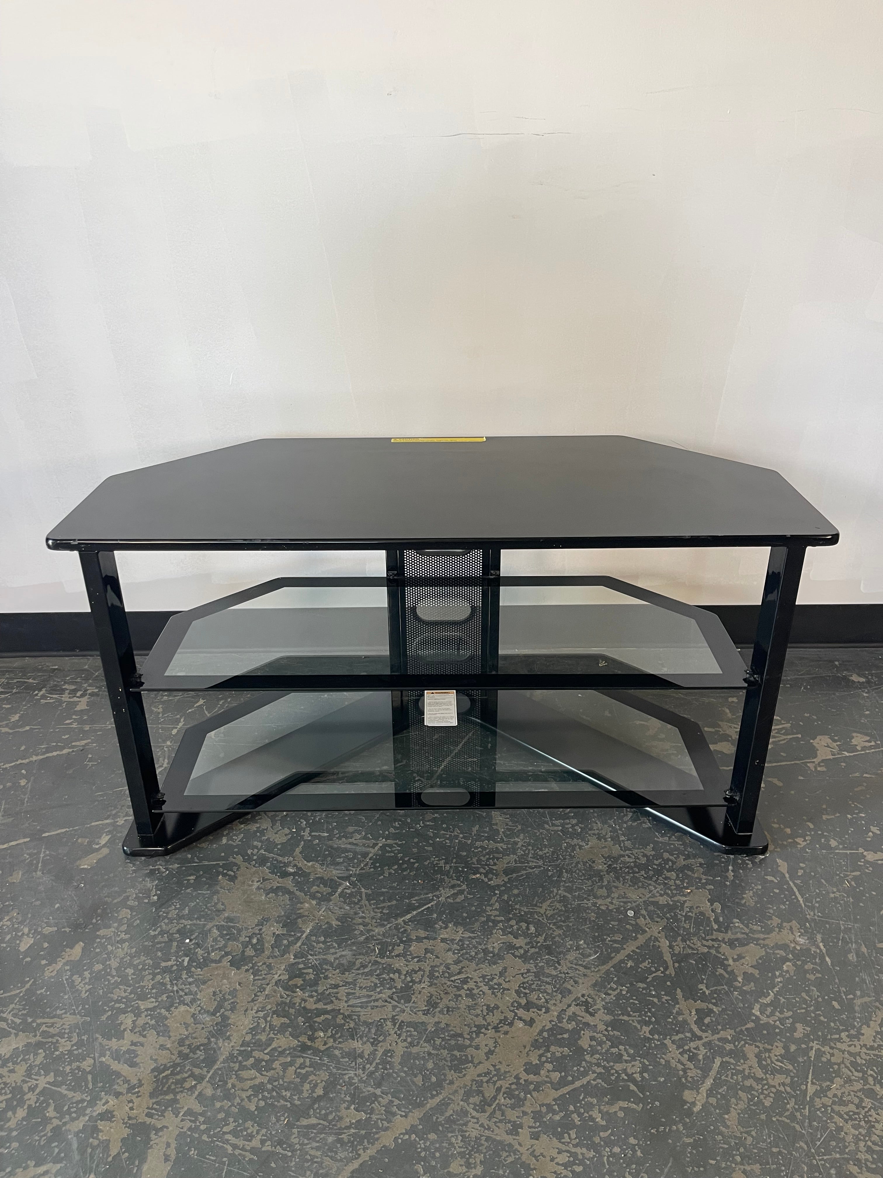 Black Glass TV Stand