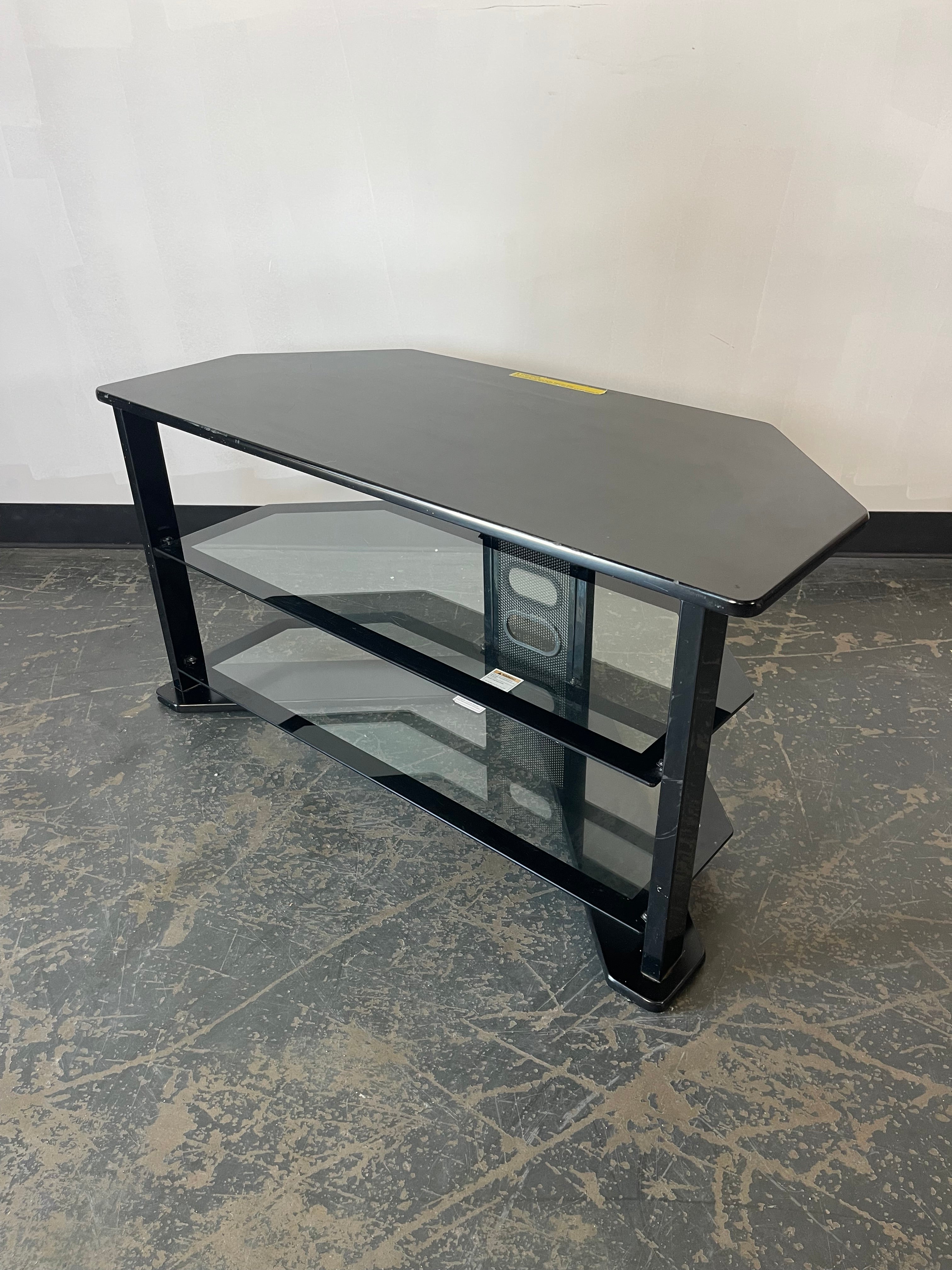Black Glass TV Stand