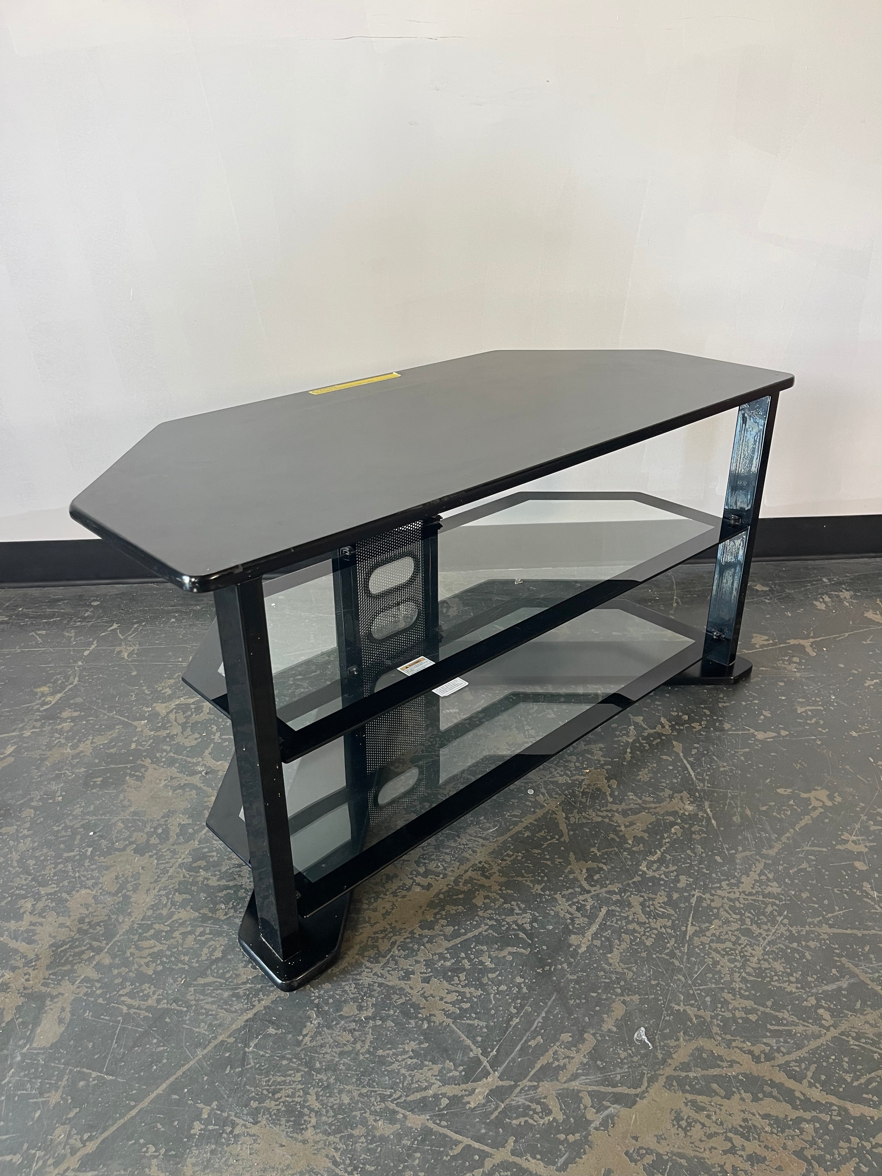 Black Glass TV Stand