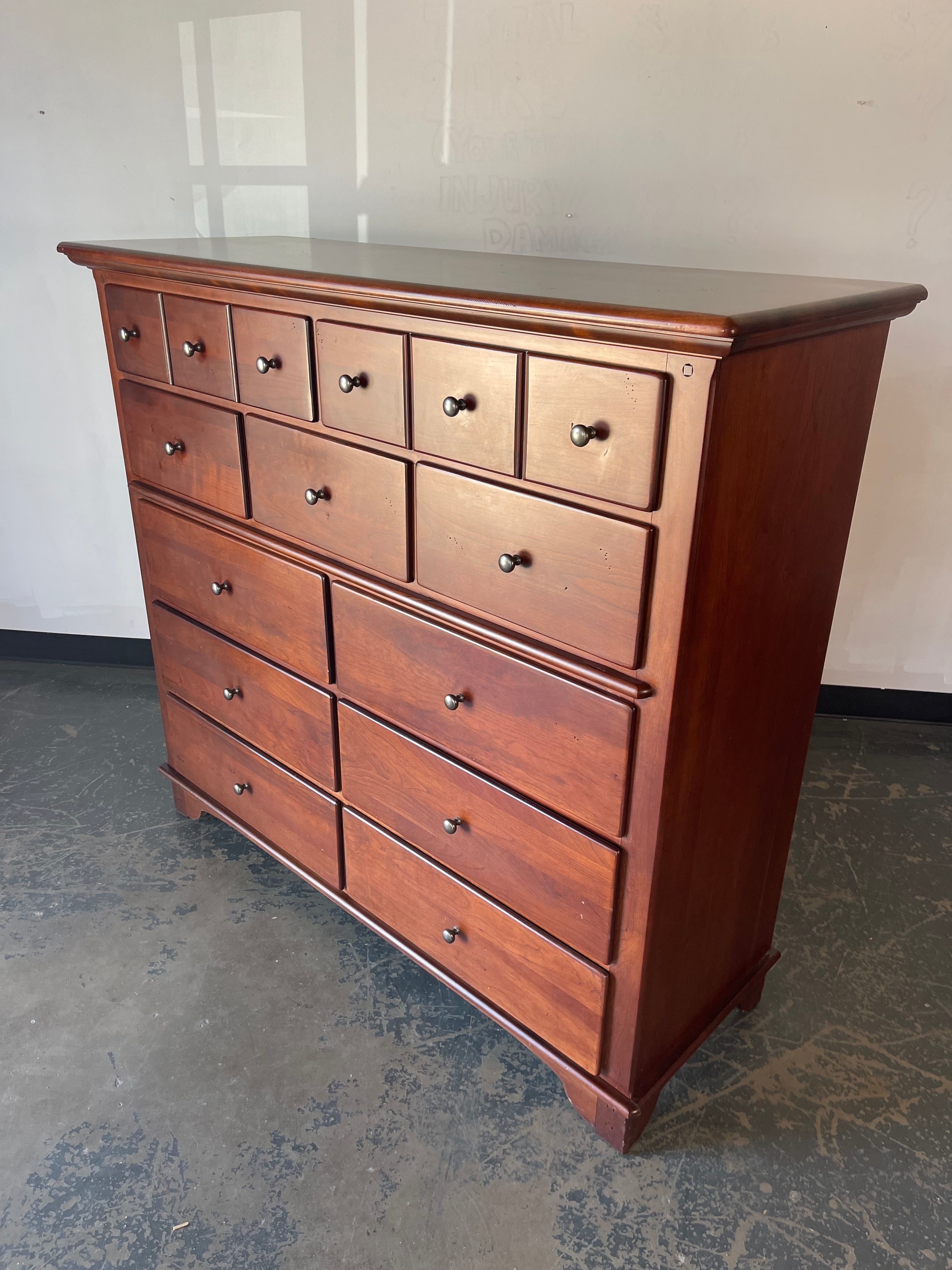 Cherry 11-Drawer Dresser
