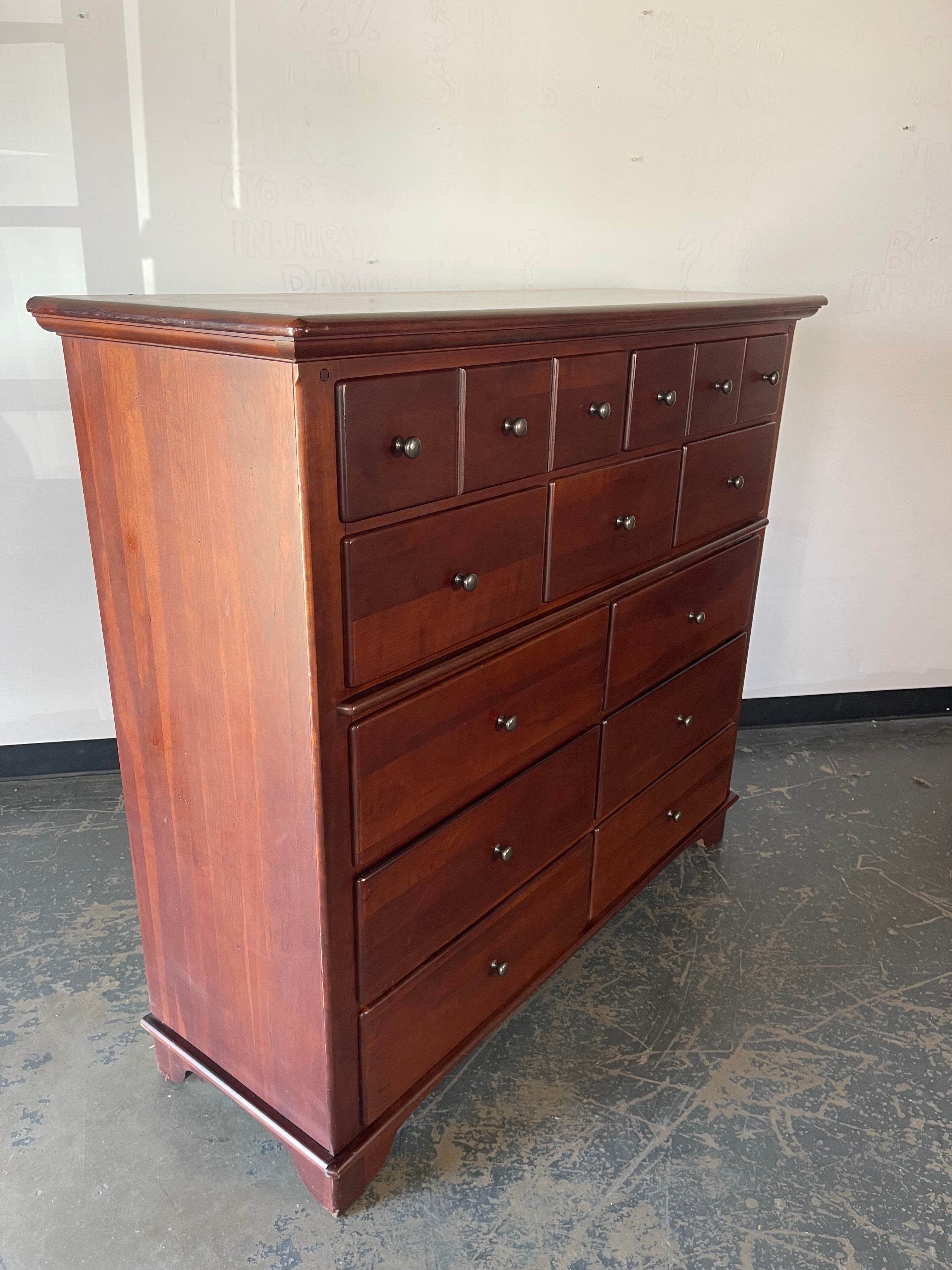 Cherry 11-Drawer Dresser