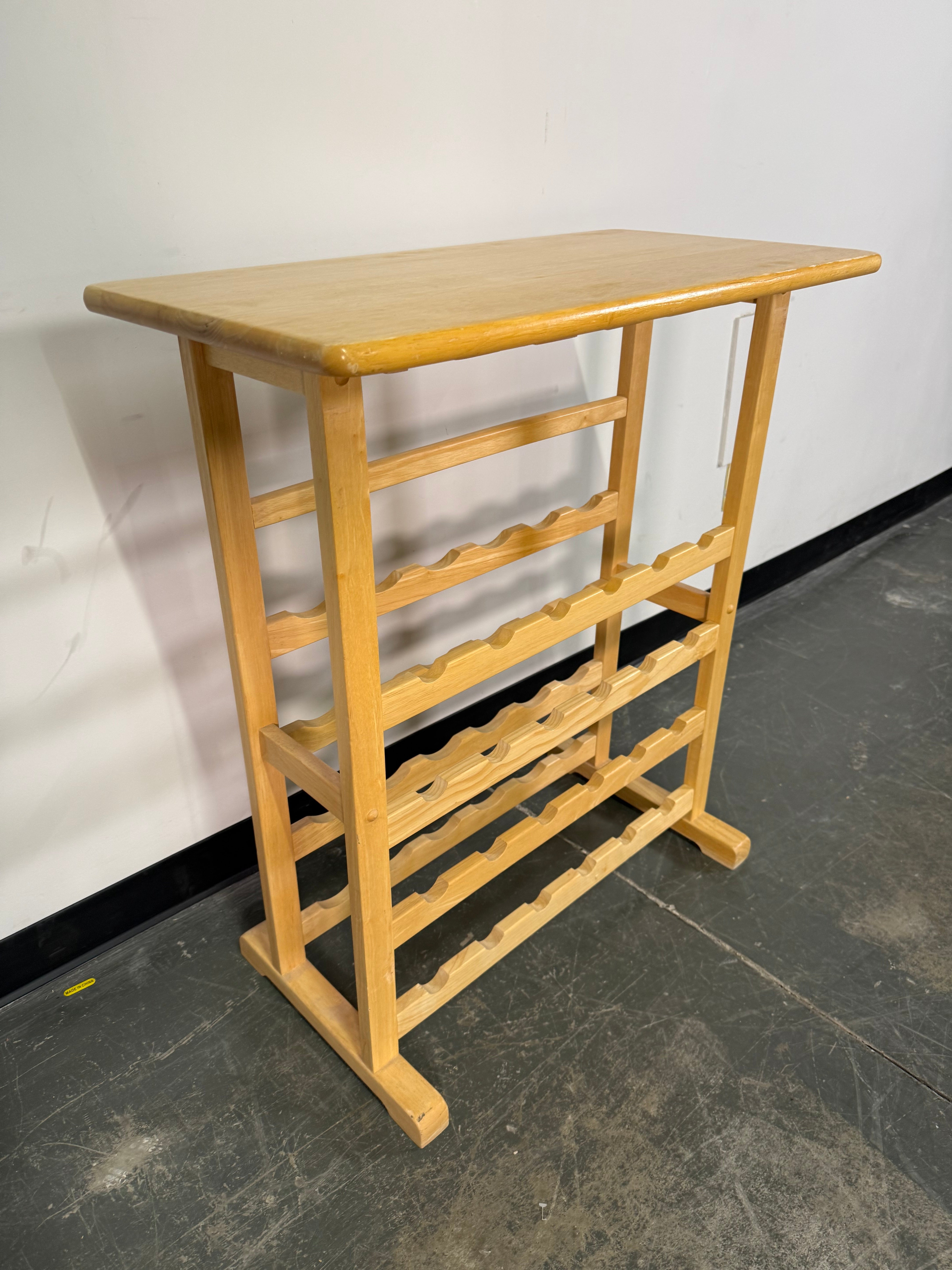 Solid Wood Wine Rack with Display Top