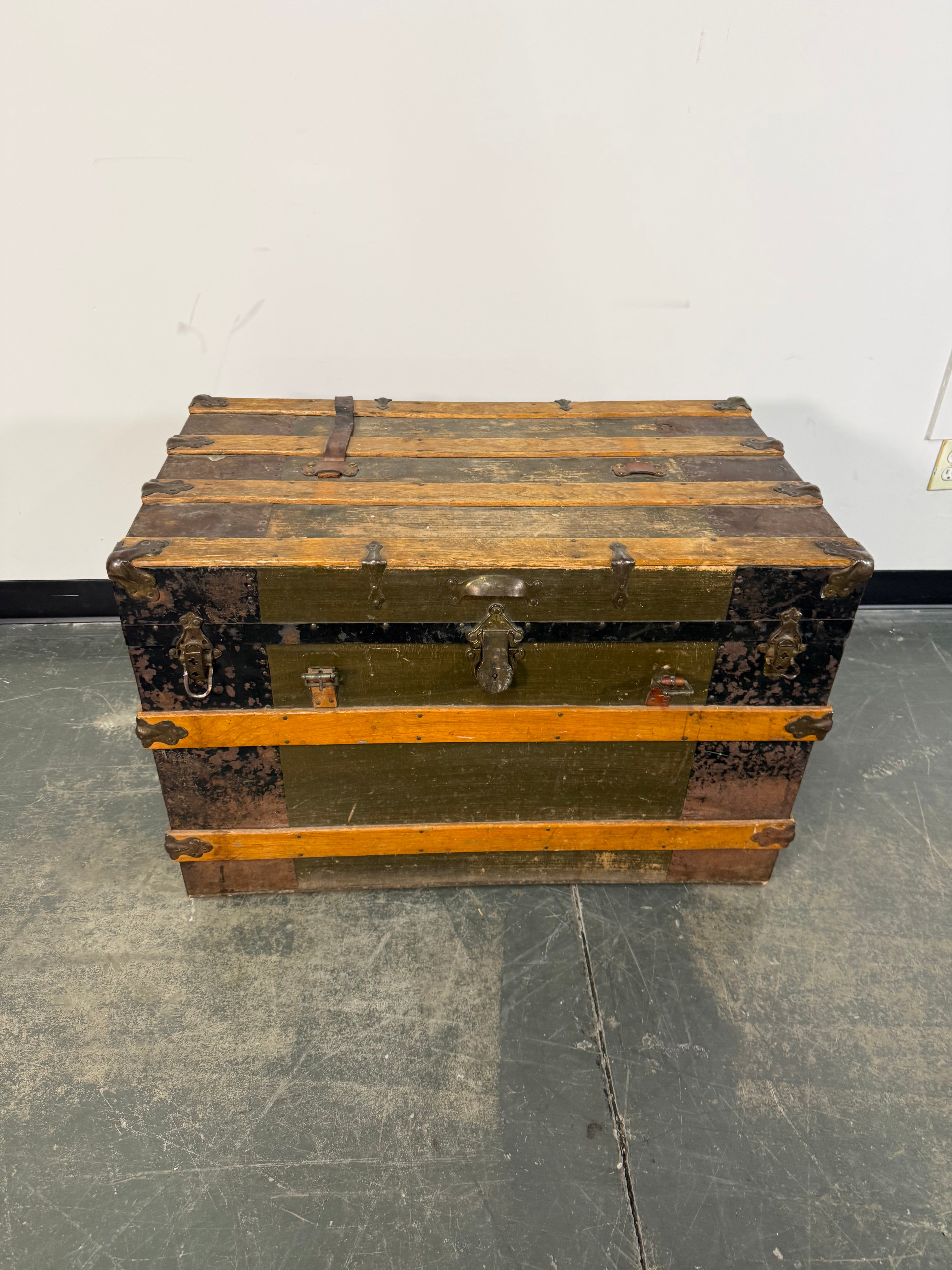 Vintage Steamer Trunk with Character & Storage