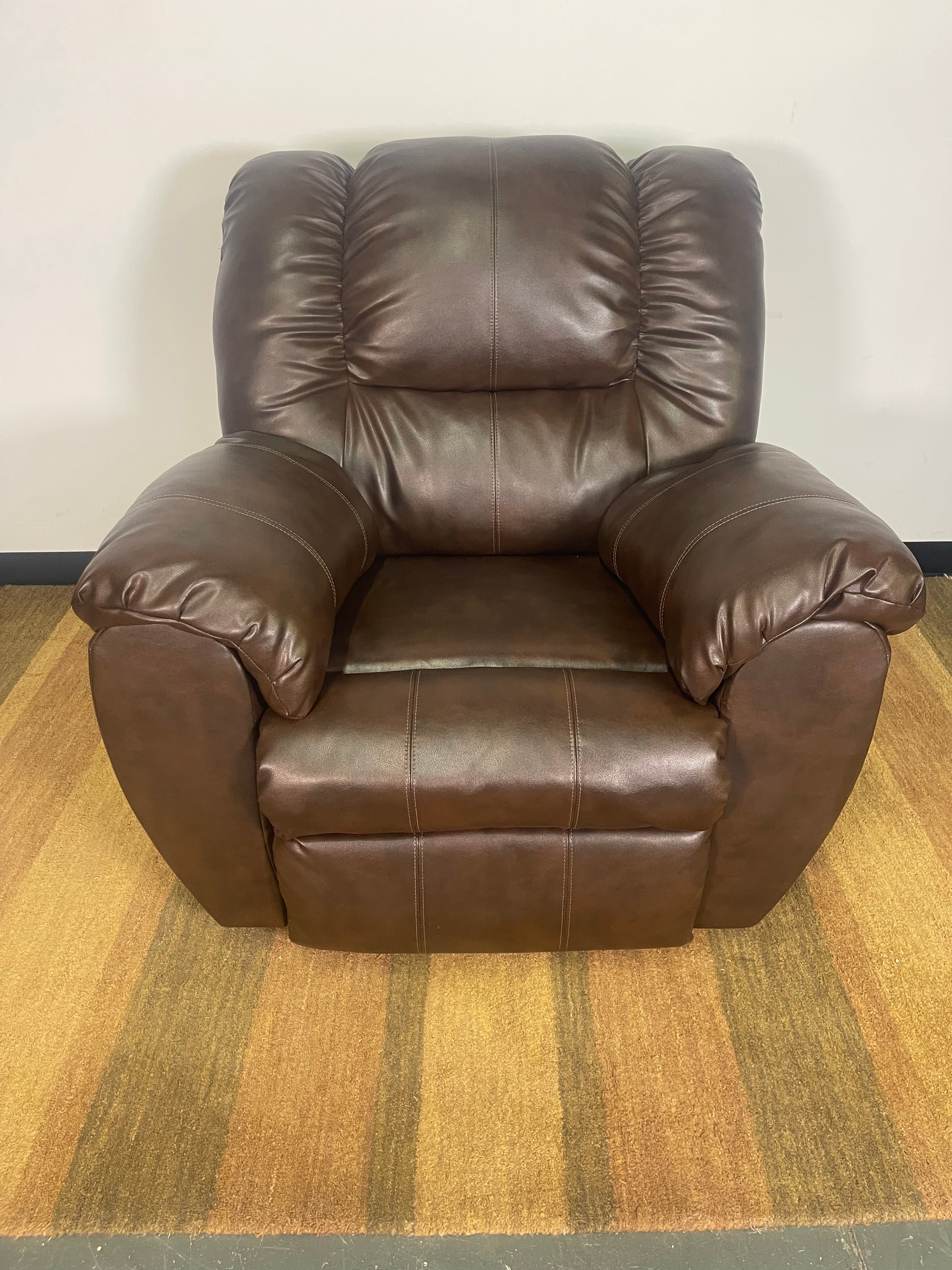 Ashley Furniture Brown Faux Leather Recliner