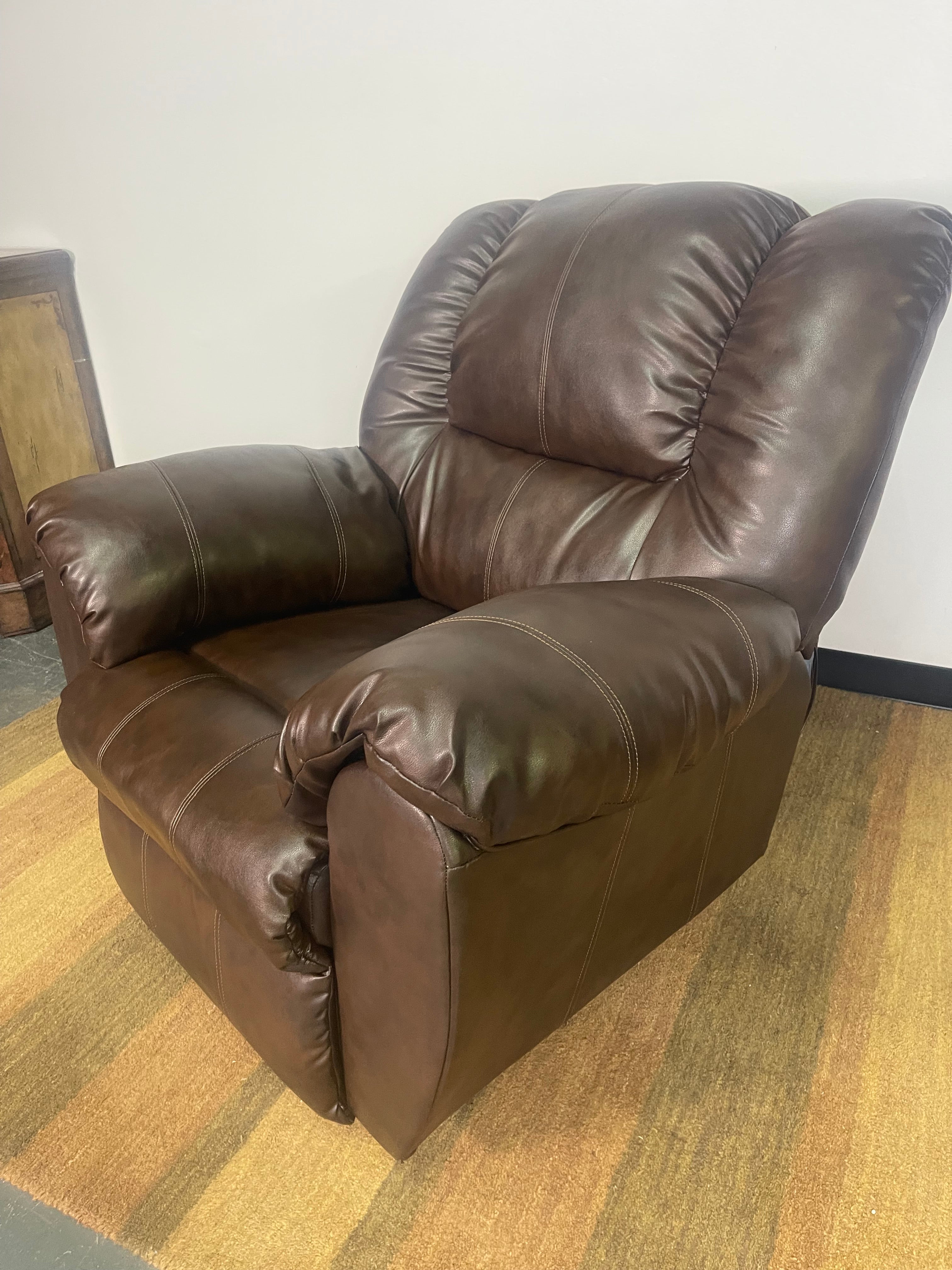 Ashley Furniture Brown Faux Leather Recliner