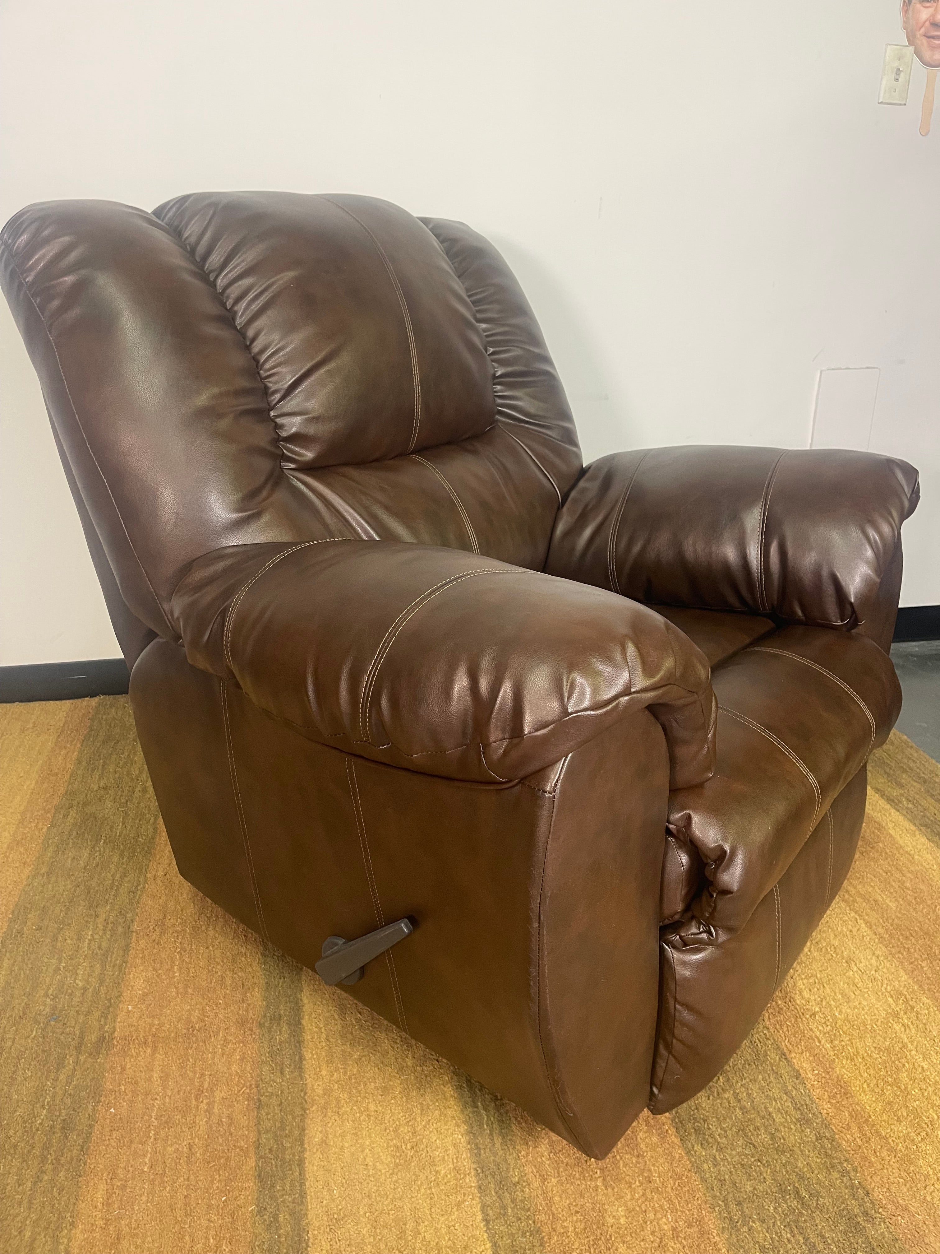 Ashley Furniture Brown Faux Leather Recliner