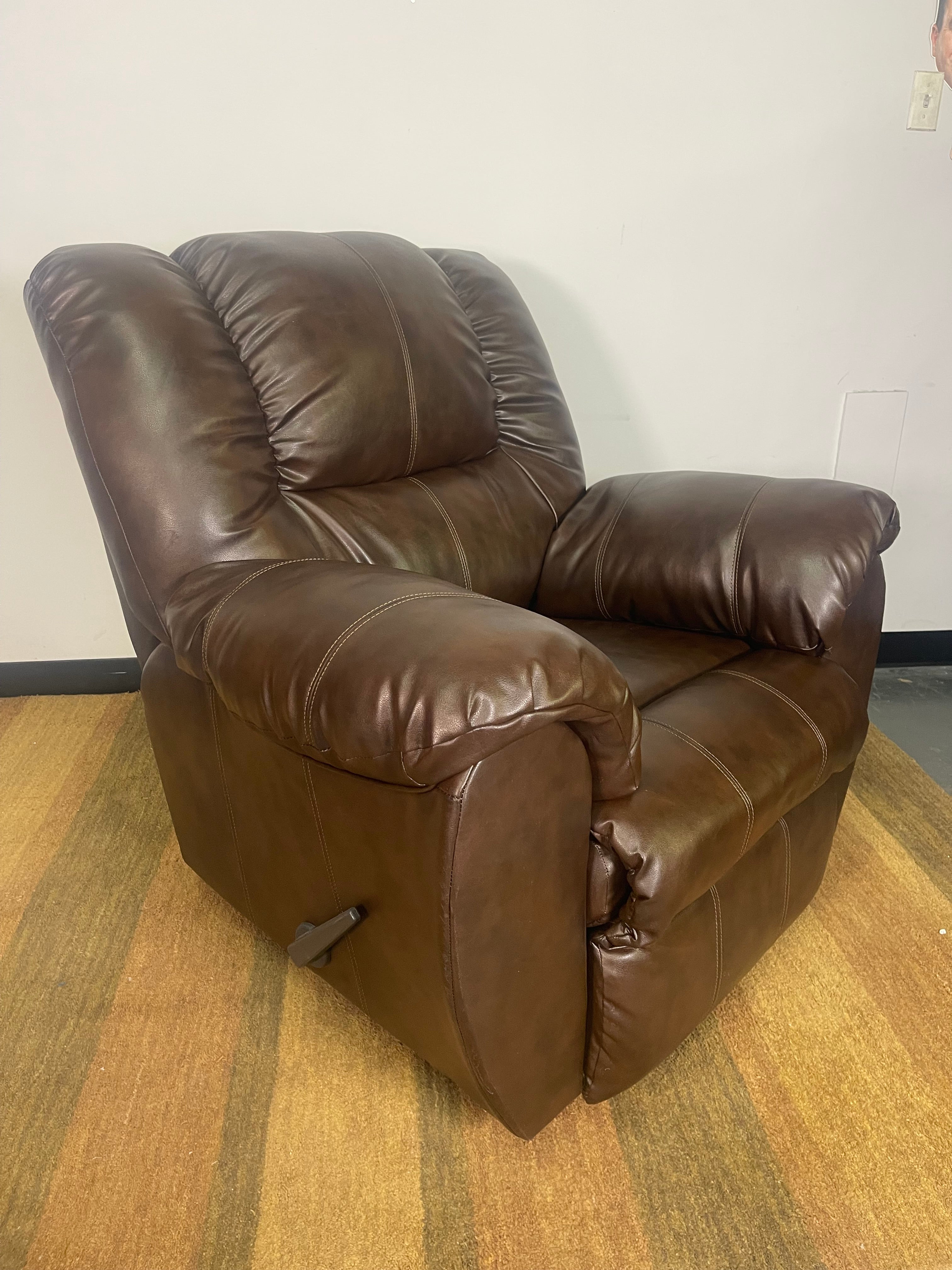 Ashley Furniture Brown Faux Leather Recliner