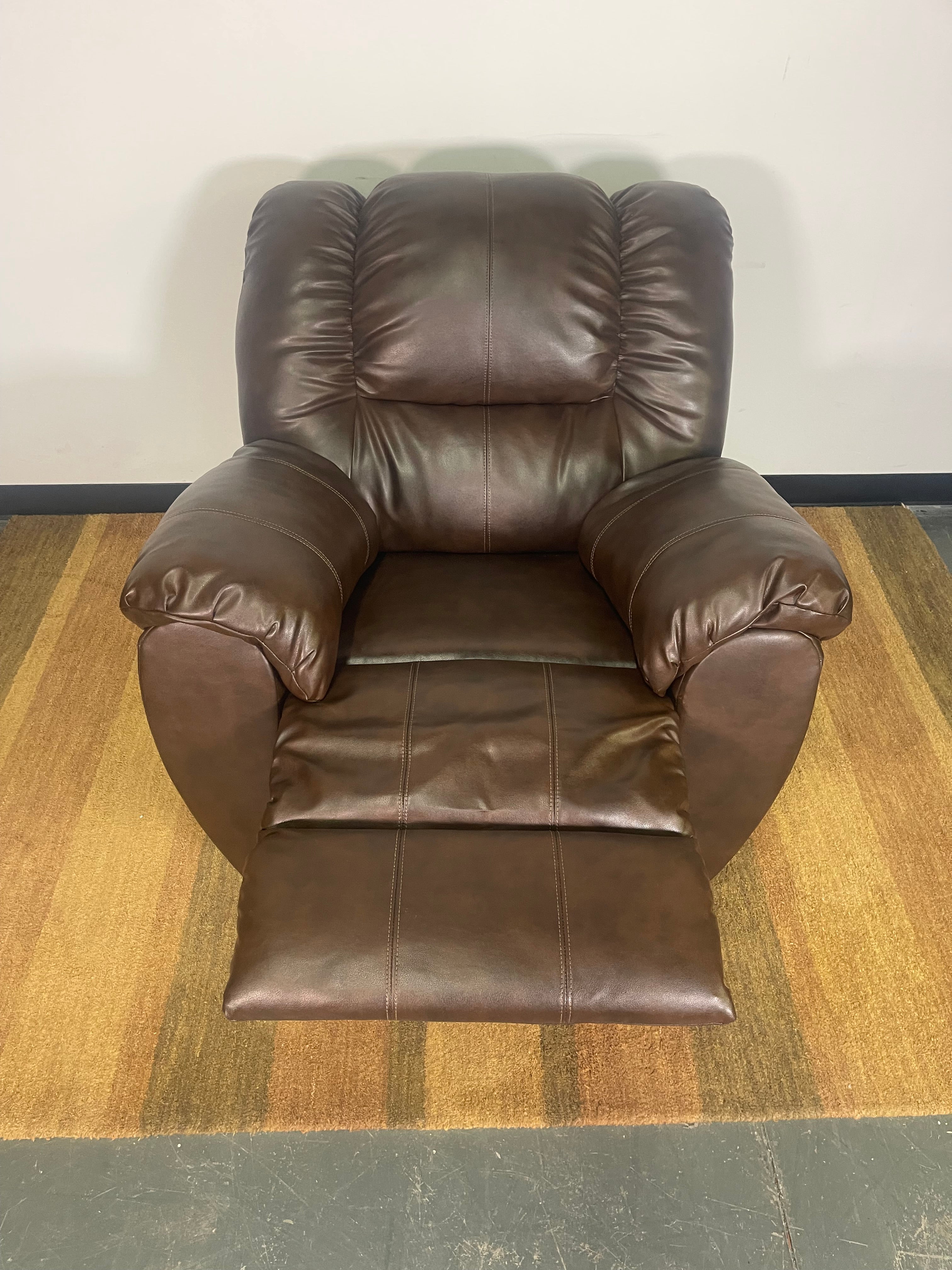 Ashley Furniture Brown Faux Leather Recliner