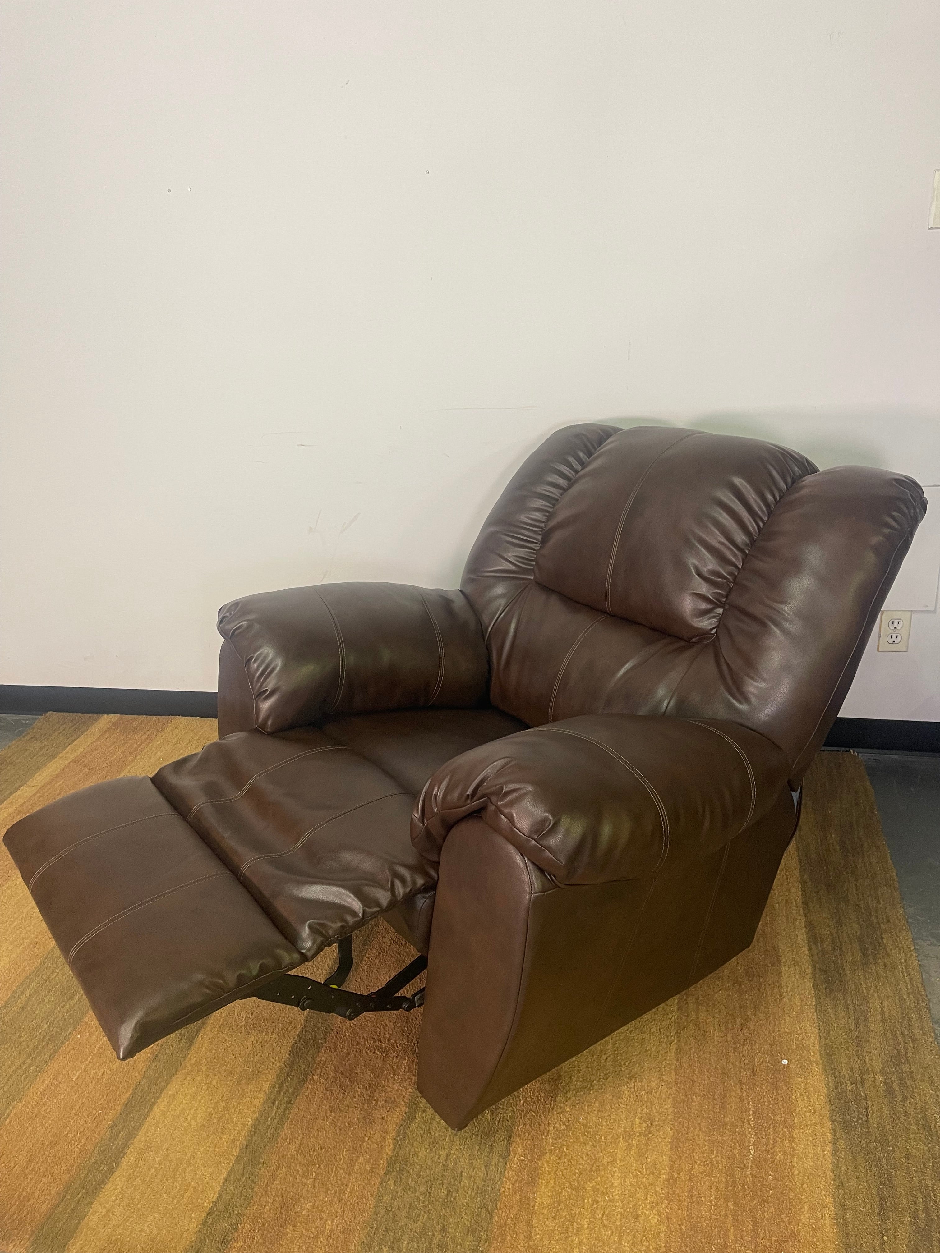 Ashley Furniture Brown Faux Leather Recliner